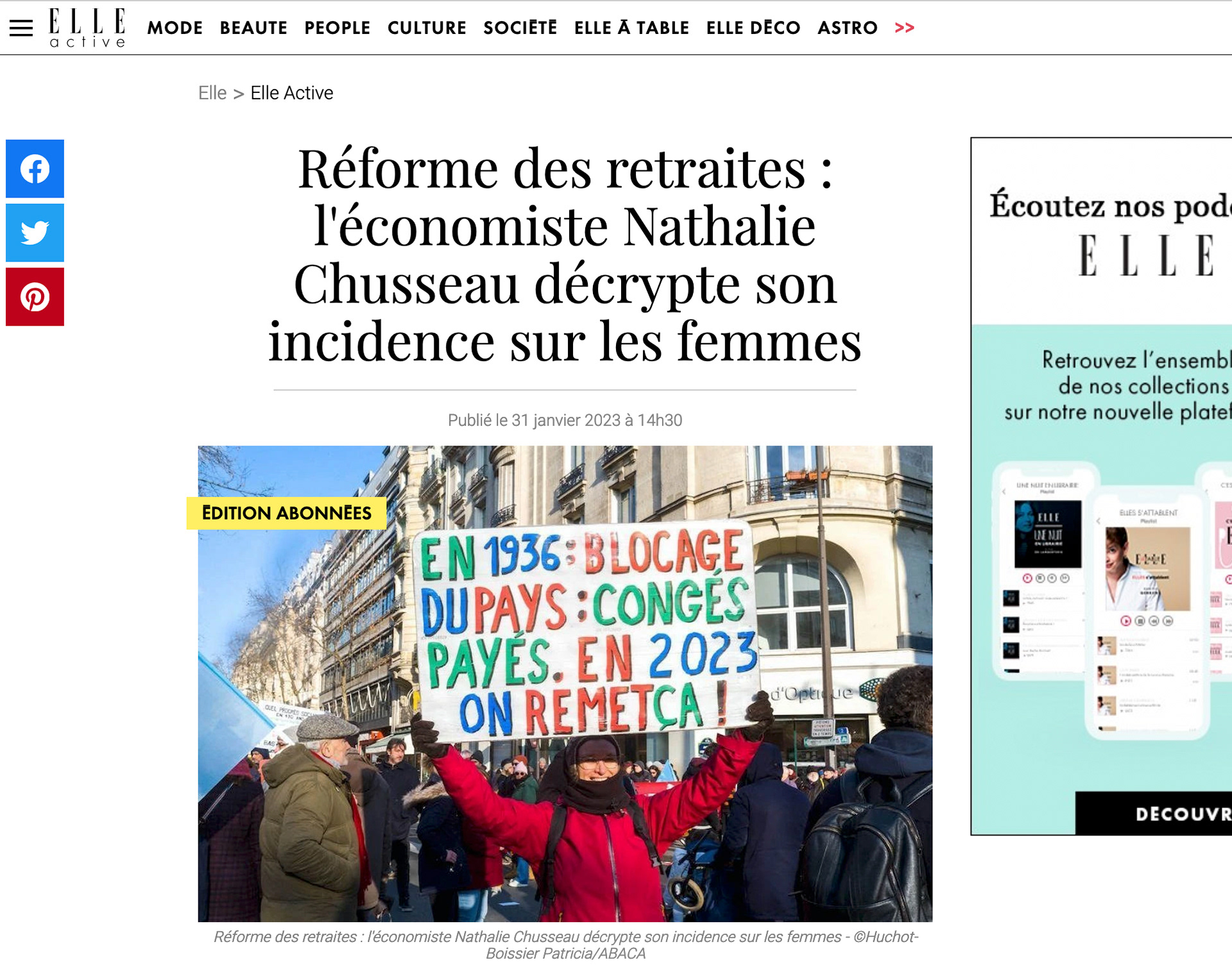 Elle - 31 janvier 2023