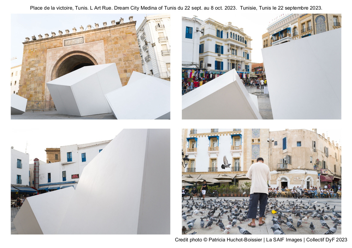 Place de la victoire, Tunis. L Art Rue. Dream City Medina of Tunis du 22 sept. au 8 oct. 2023.  Tunisie, Tunis le 22 septembre 2023