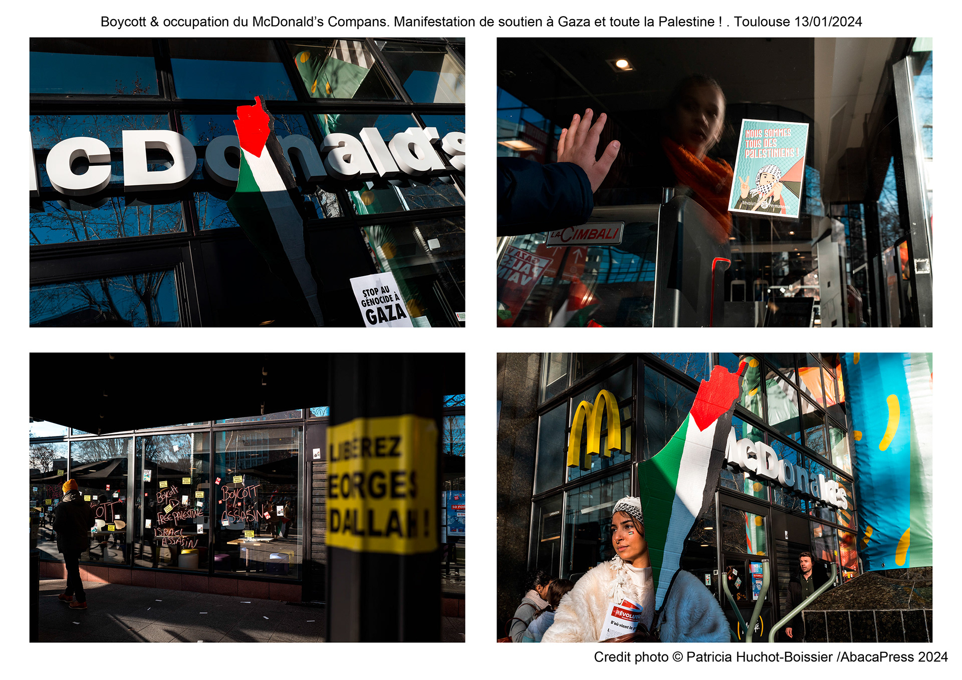 Boycott & occupation du McDonald’s Compans. Manifestation de soutien à Gaza et toute la Palestine ! . Toulouse 13-01-2024.jpg