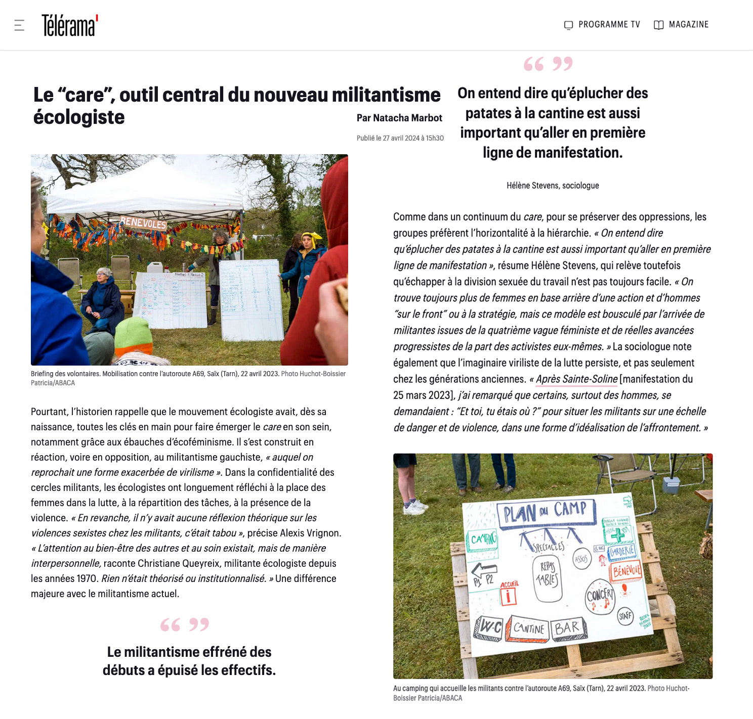 Telerama - 27 avril 2024