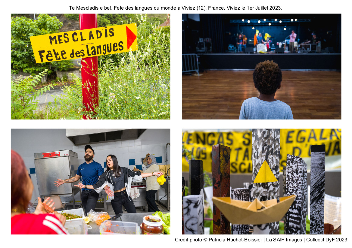 Te Mescladis e be!. Fete des langues du monde a Viviez (12). France, Viviez le 1er Juillet 2023