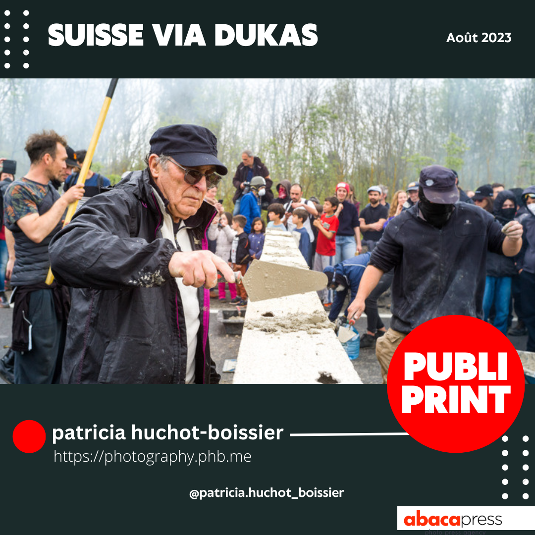 Suisse via Dukas / Août 2023  Sortie de route, Manifestation contre l'autoroute A69, qui doit relier Castres (Tarn) à Toulouse (Haute-Garonne), 