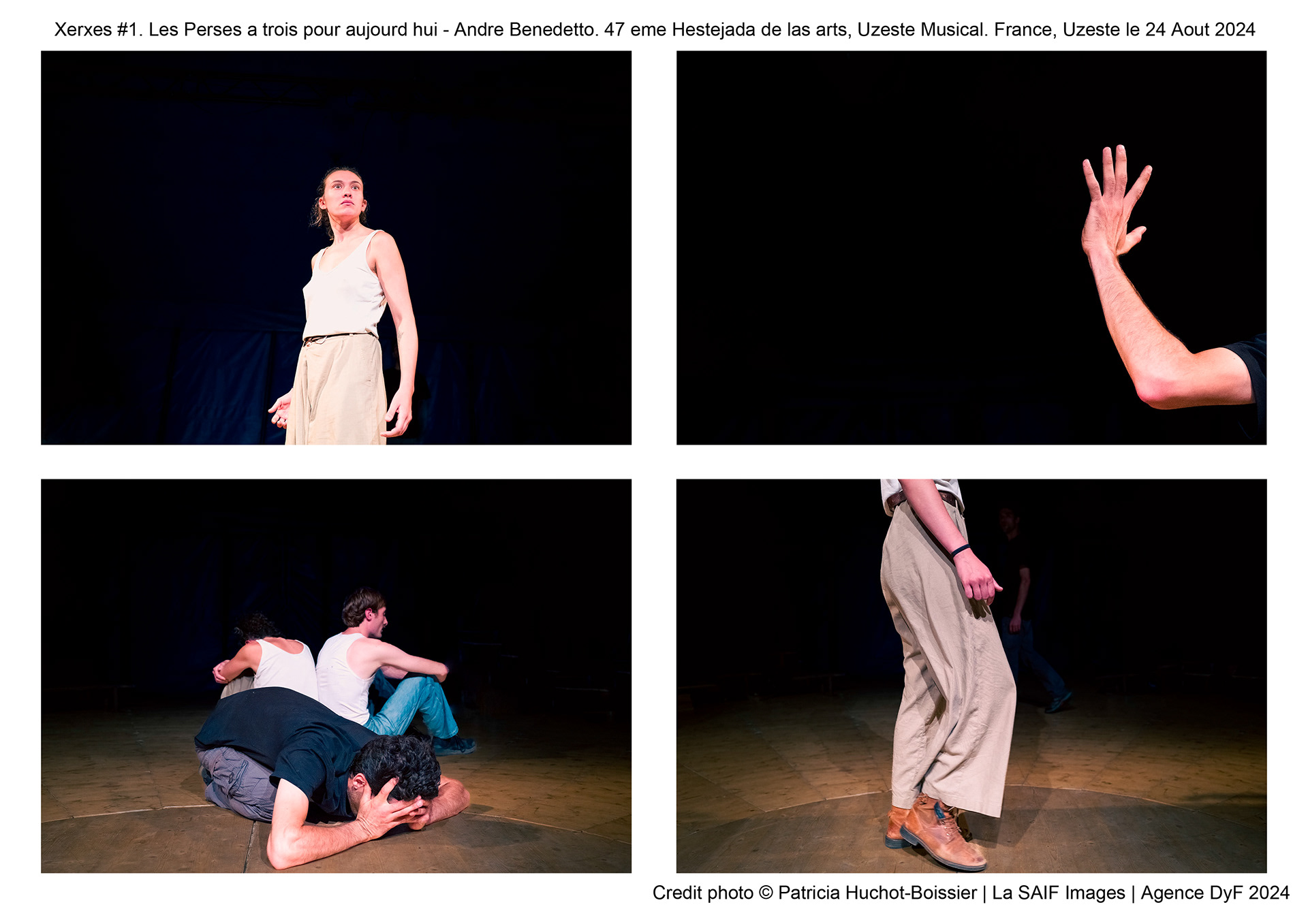 Xerxes #1. Les Perses a trois pour aujourd hui - Andre Benedetto. 47 eme Hestejada de las arts, Uzeste Musical. France, Uzeste le 24 Aout 2024