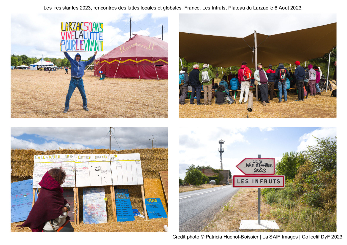Les  resistantes 2023, rencontres des luttes locales et globales. France, Les Infruts, Plateau du Larzac le 6 Aout 2023