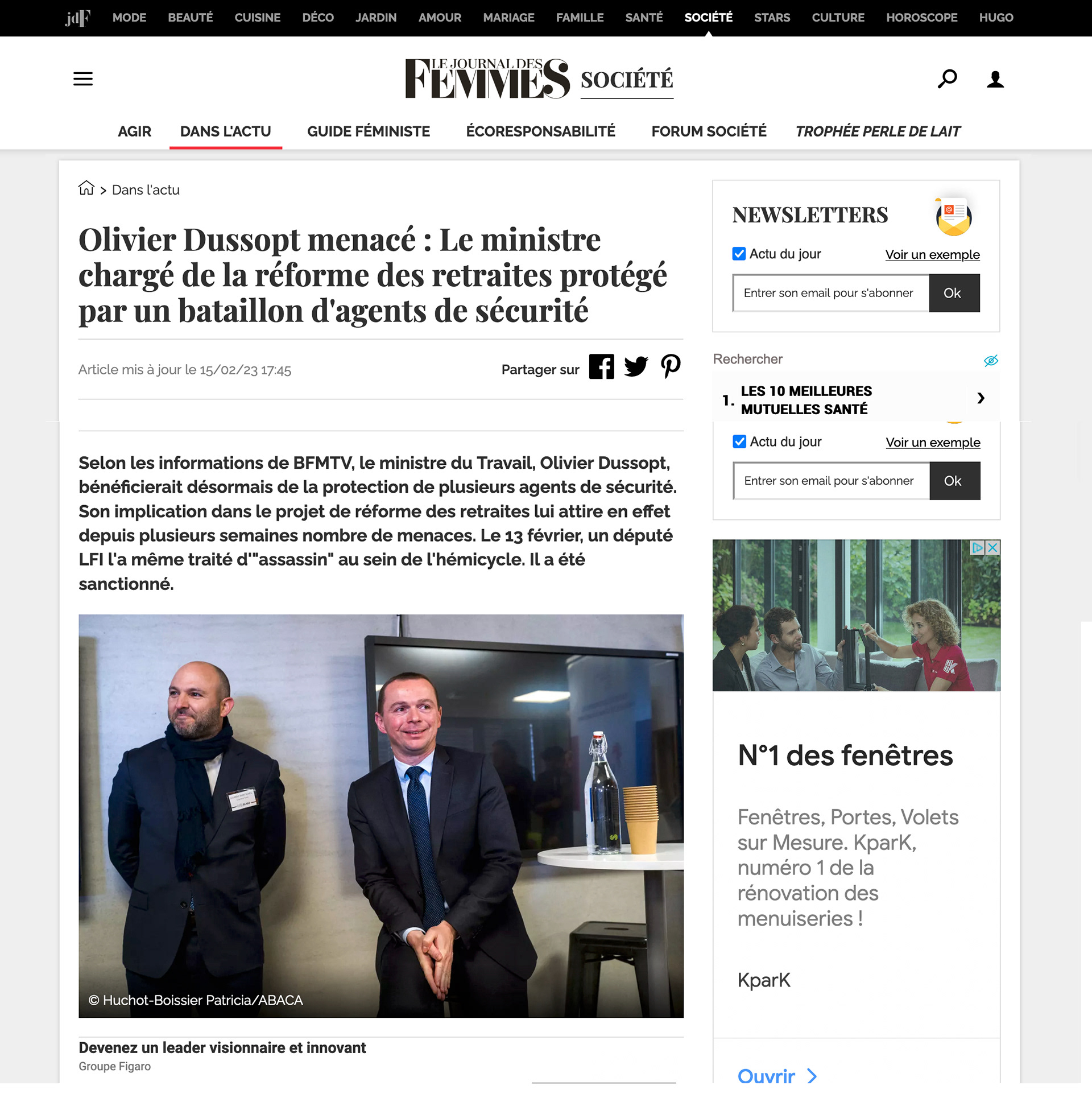 Le Journal des Femmes - 15 Février 2023