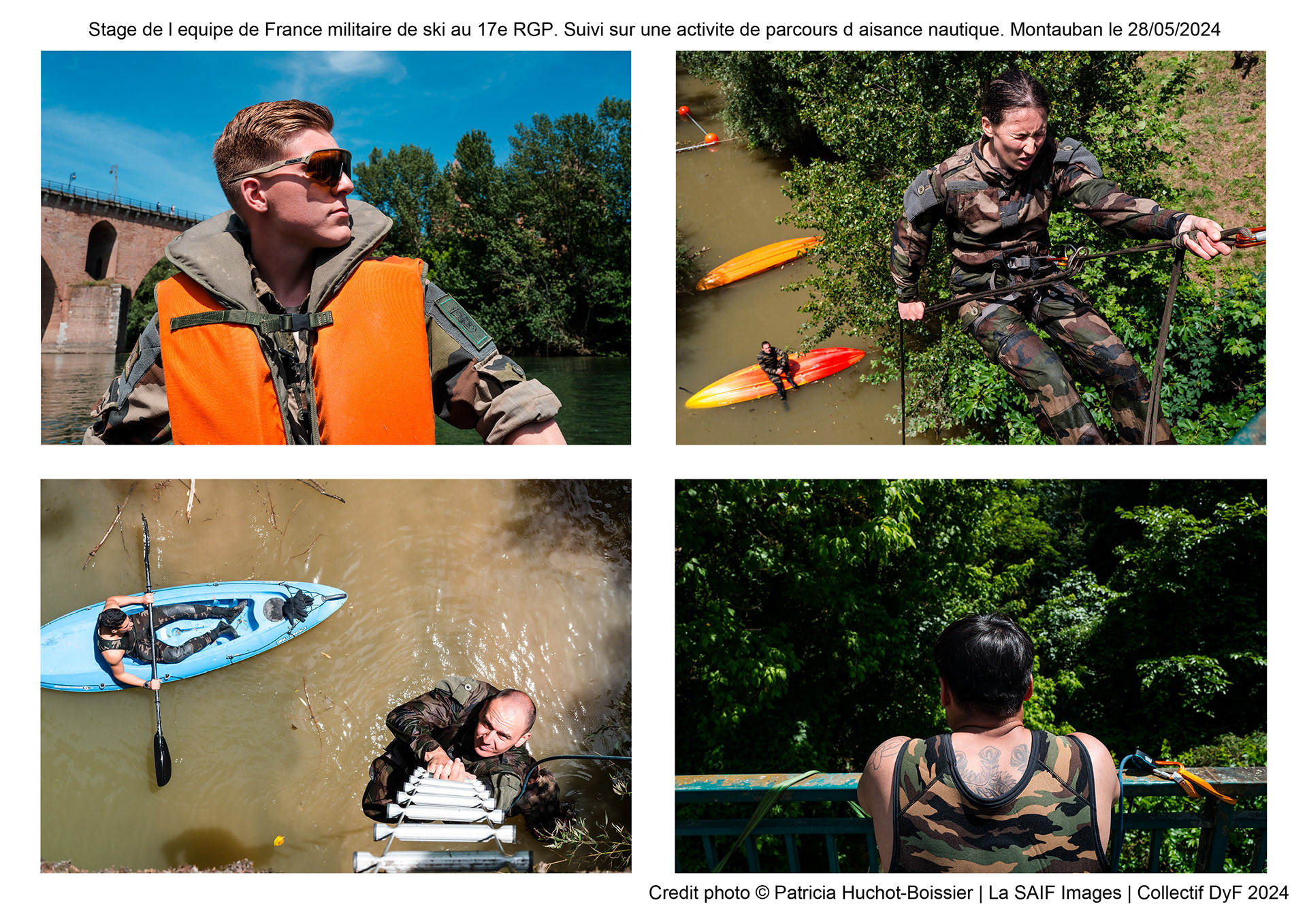 Les Athlètes de l'armée des champions du Centre national des sports de la défense (CNSD) au 17e RGP. Montauban le 28-05-2024