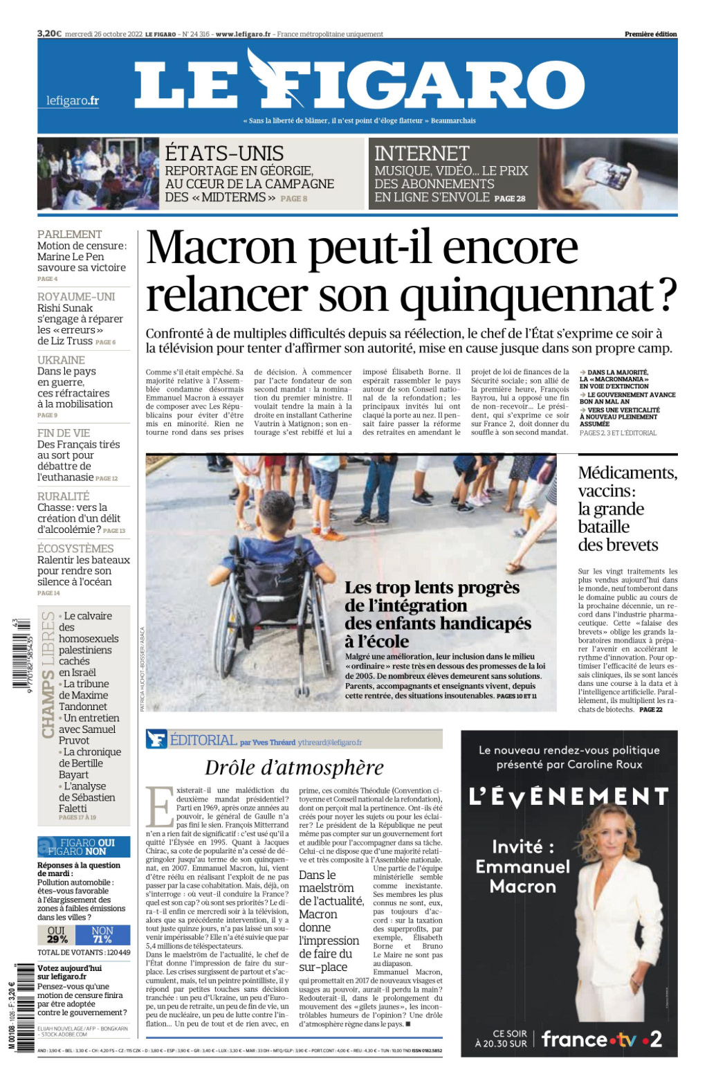 Le Figaro /  26 Octobre 2022