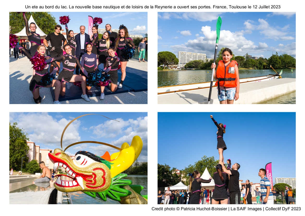 Un ete au bord du lac. La nouvelle base nautique et de loisirs de la Reynerie a ouvert ses portes. France, Toulouse le 12 Juillet 2023