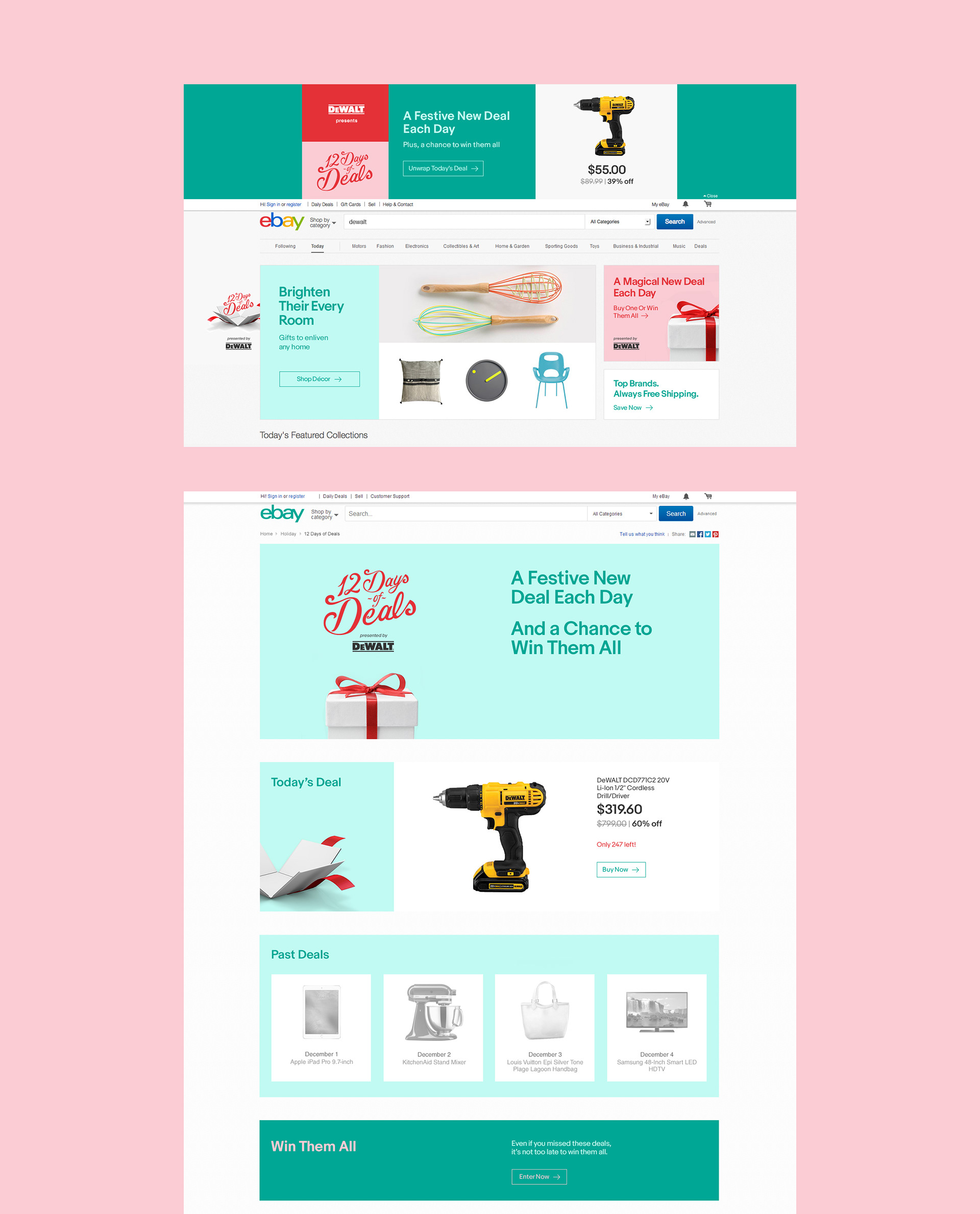 12 Days of Deals roadblock and custom landing page