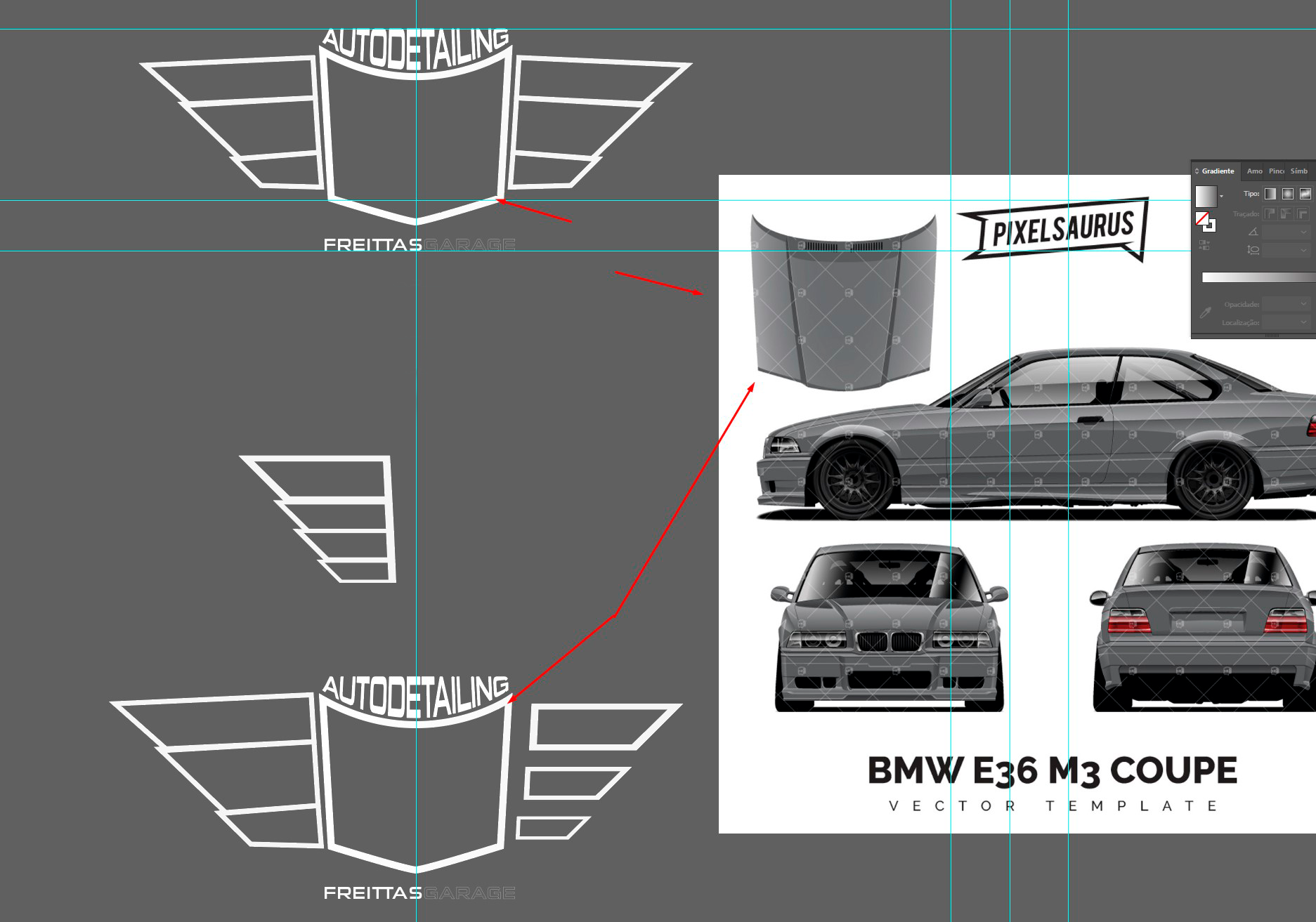 concept badge with his car hood by cleations