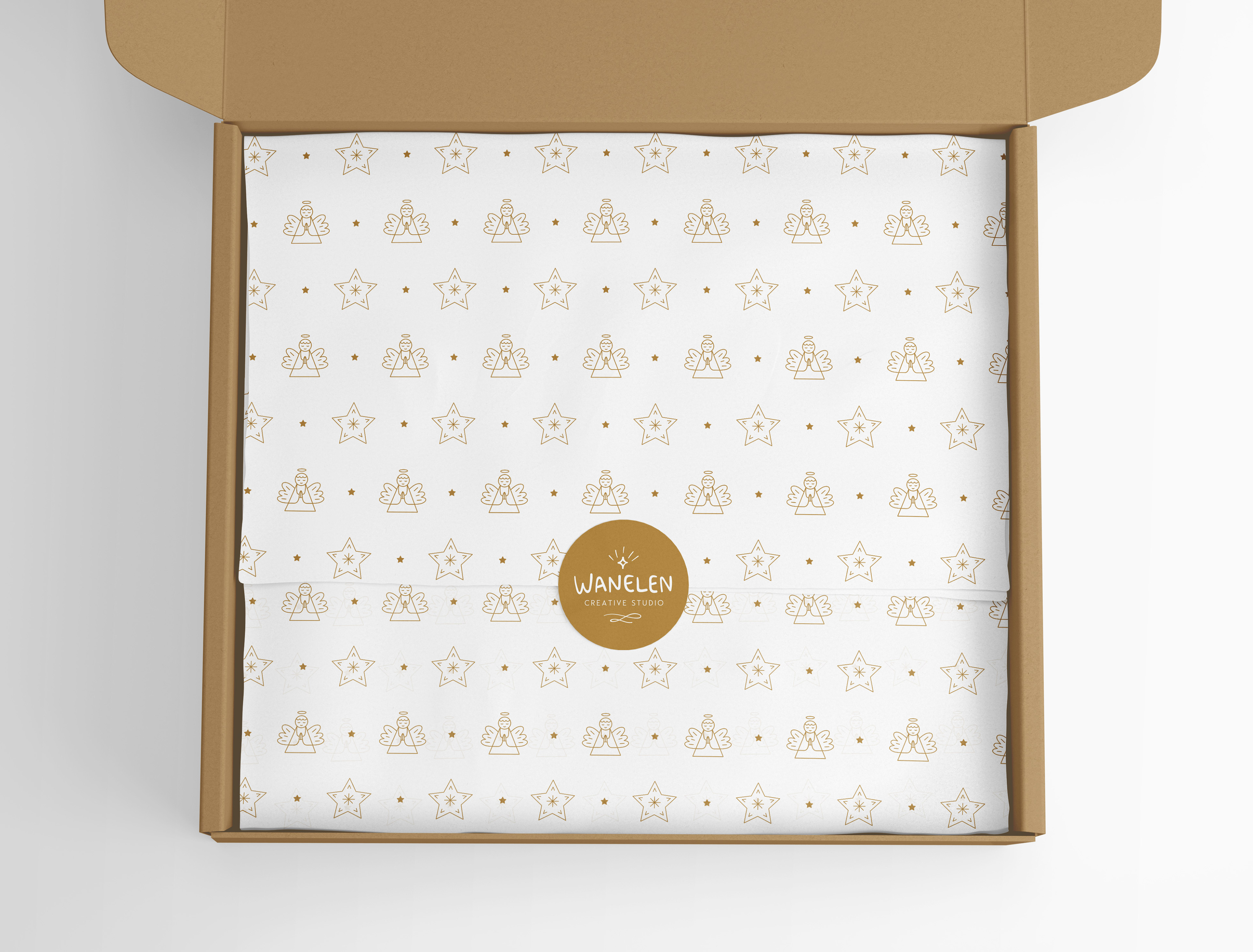 Christmas vector pattern applied to tissue paper