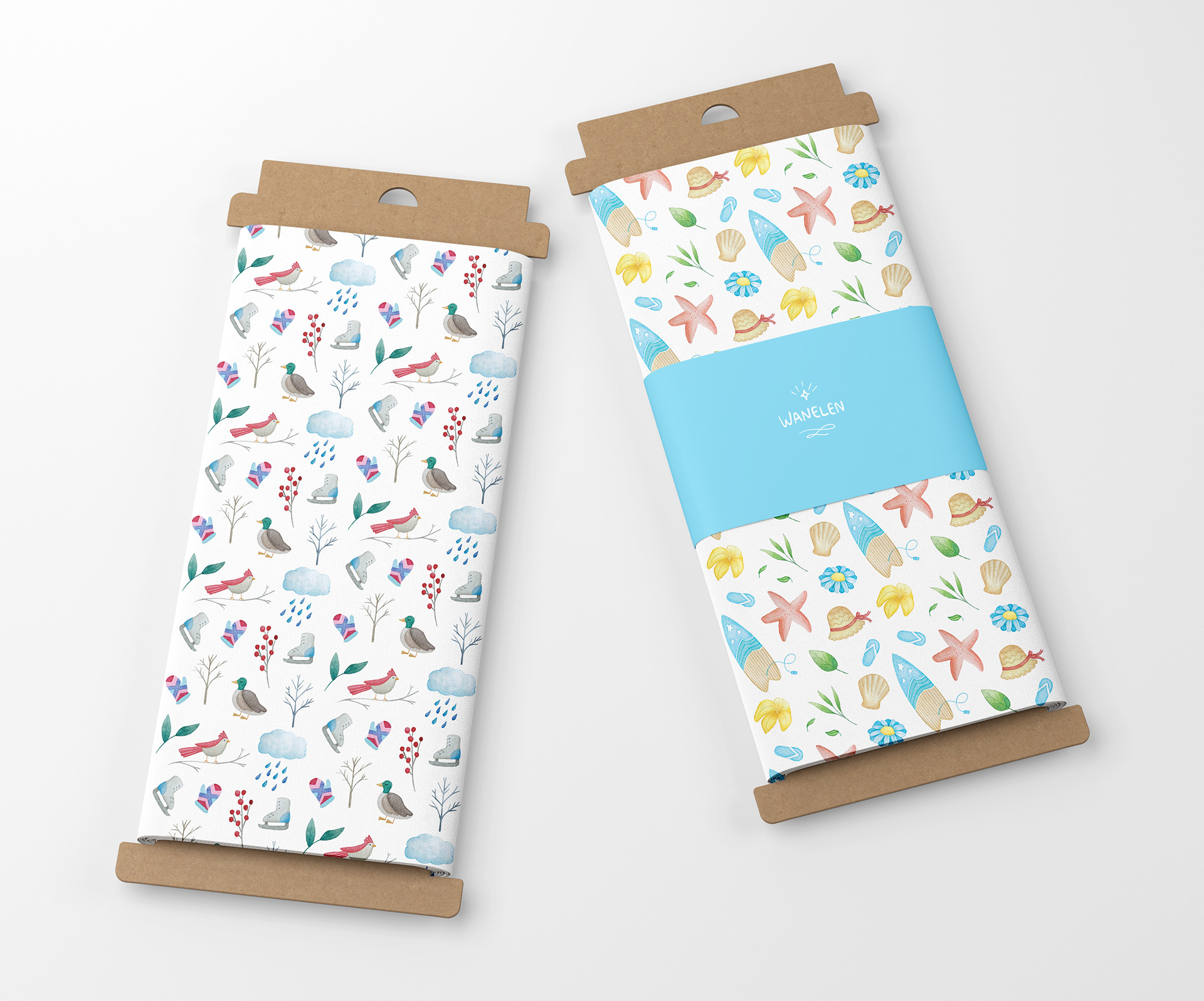 Winter and summer pattern fabric