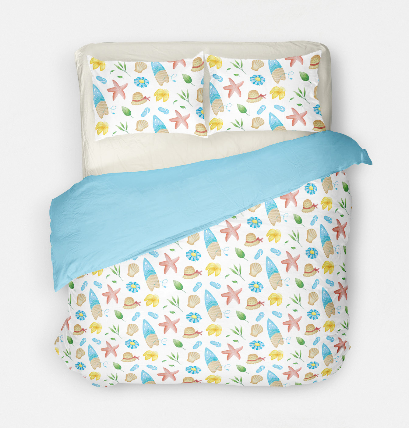 Cute kids summer pattern fabric for bedding