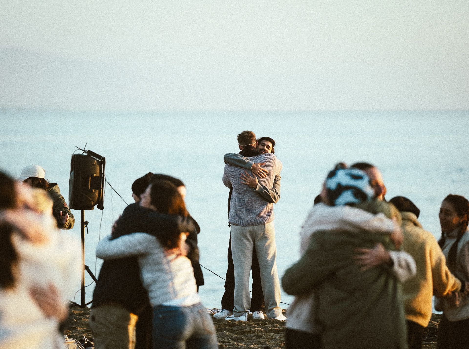 Nature-based group meditation retreat in Barcelona covered by photographer with a focus on energy, connection, and flow