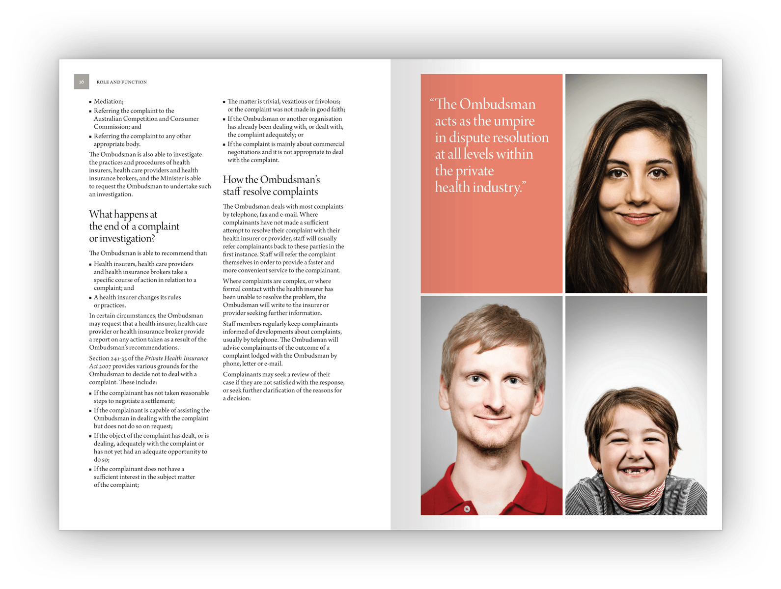 Double-page layout design showing the humorous size difference between the tallest of consumers, adjacent to a child.