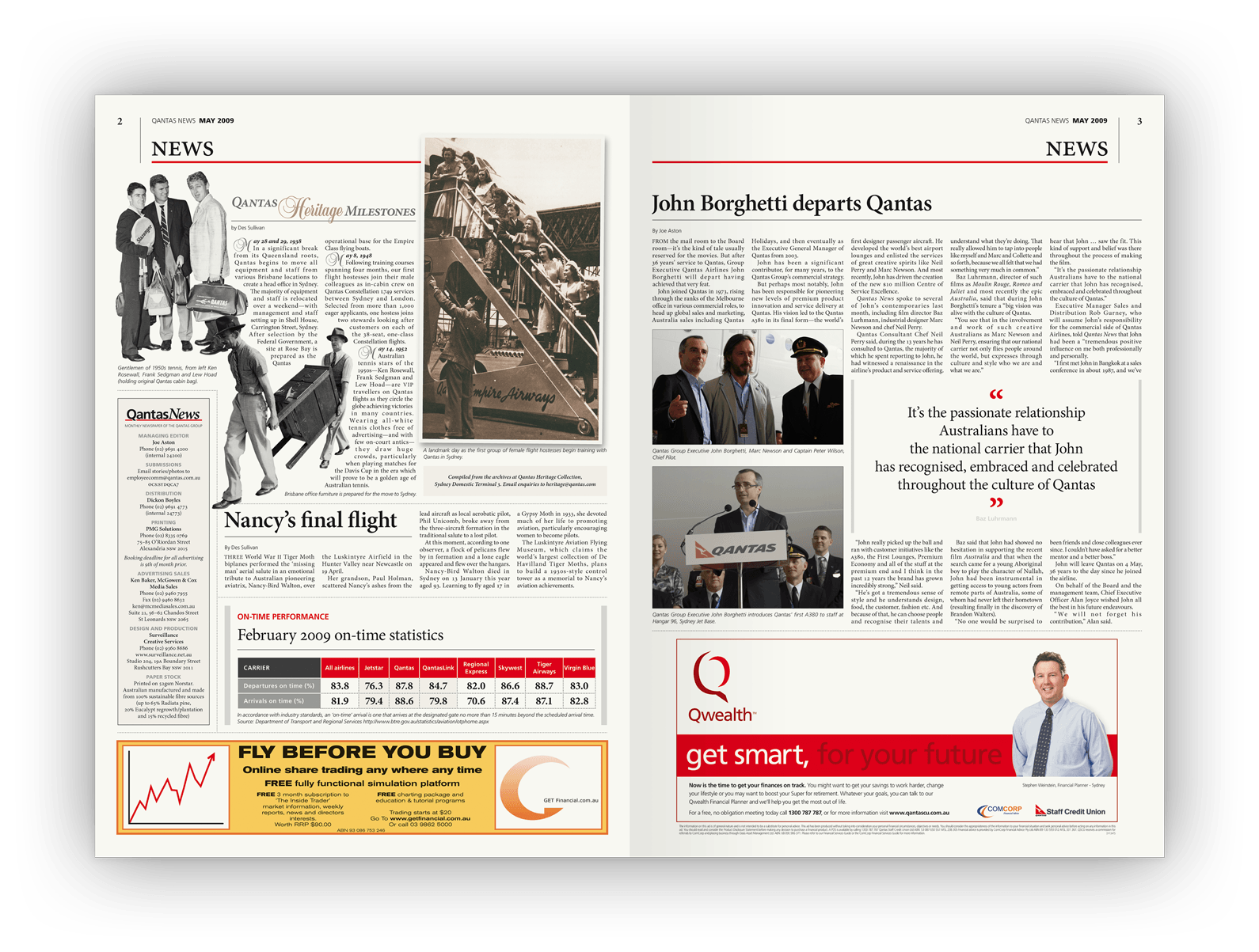 Double-page layout design.