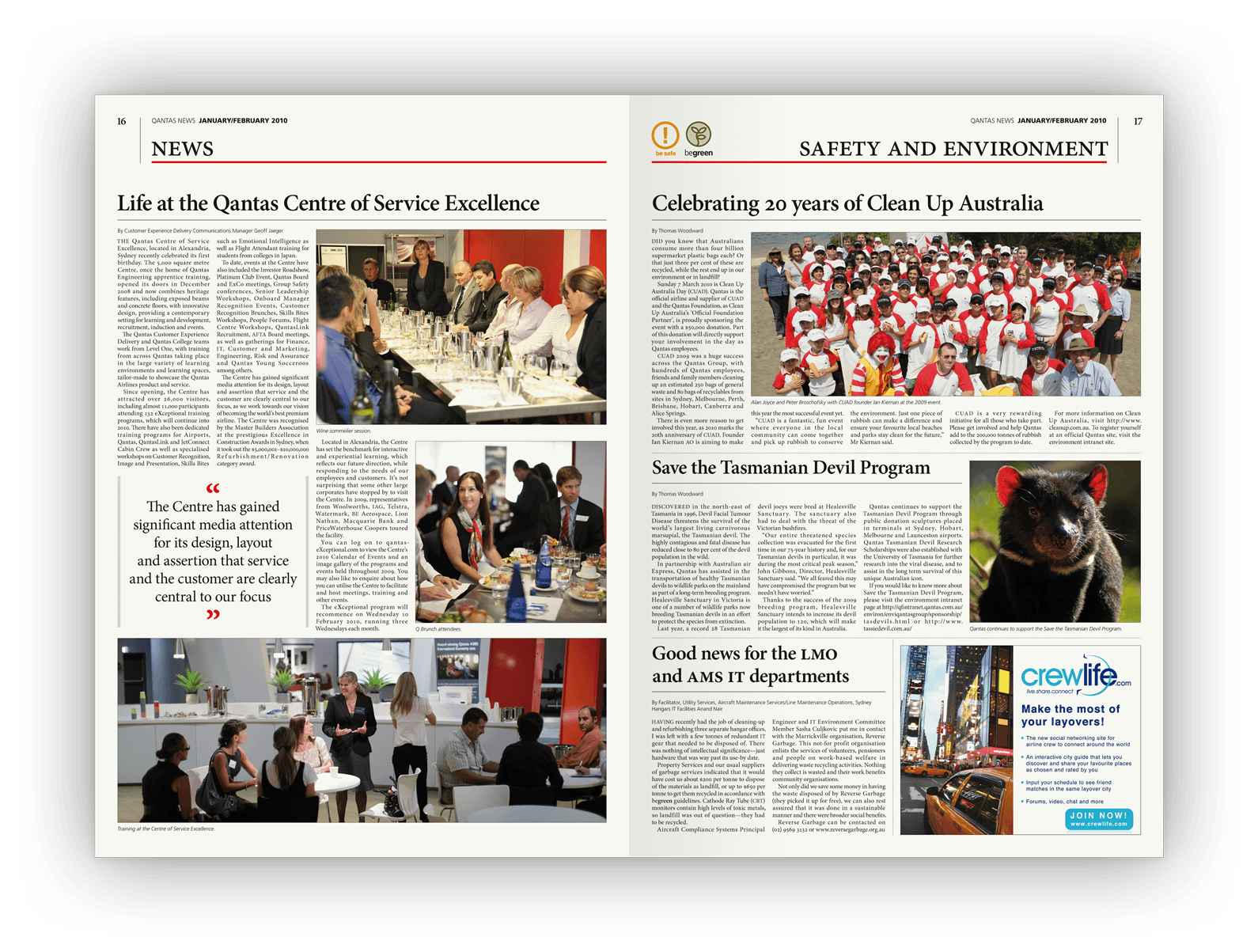 Double-page layout design.