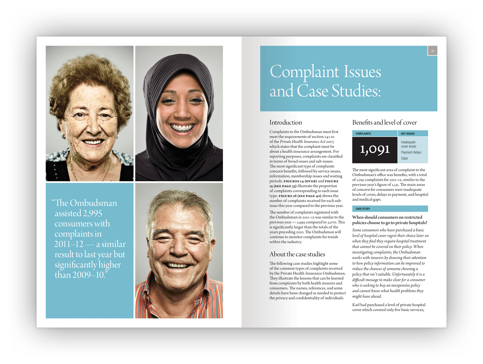 Double-page layout design.