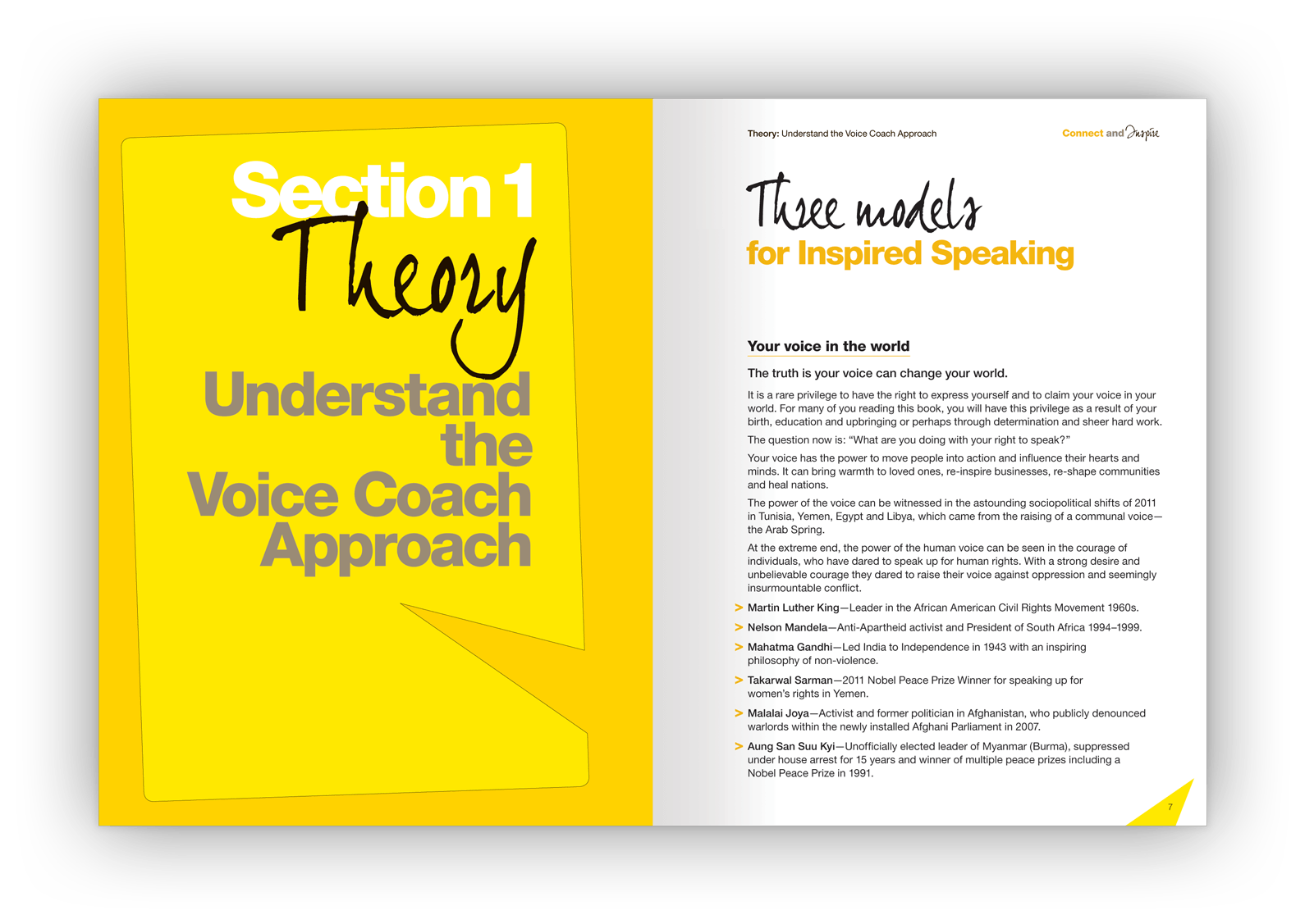 Double-page layout design showing a chapter-heading page.