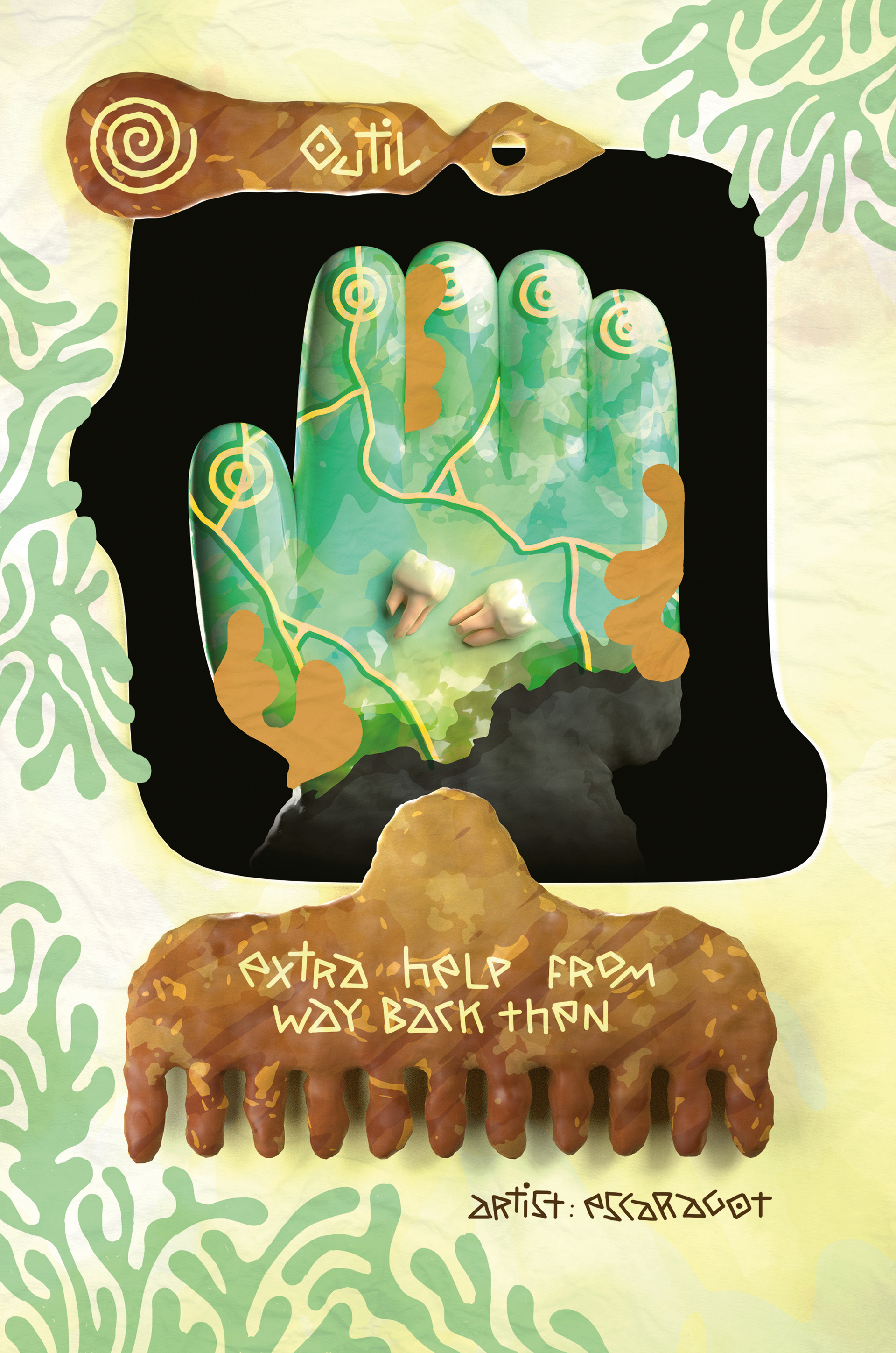 Recto de carte pour le projet "Mint Condition" organisée par le Riverbed Collective