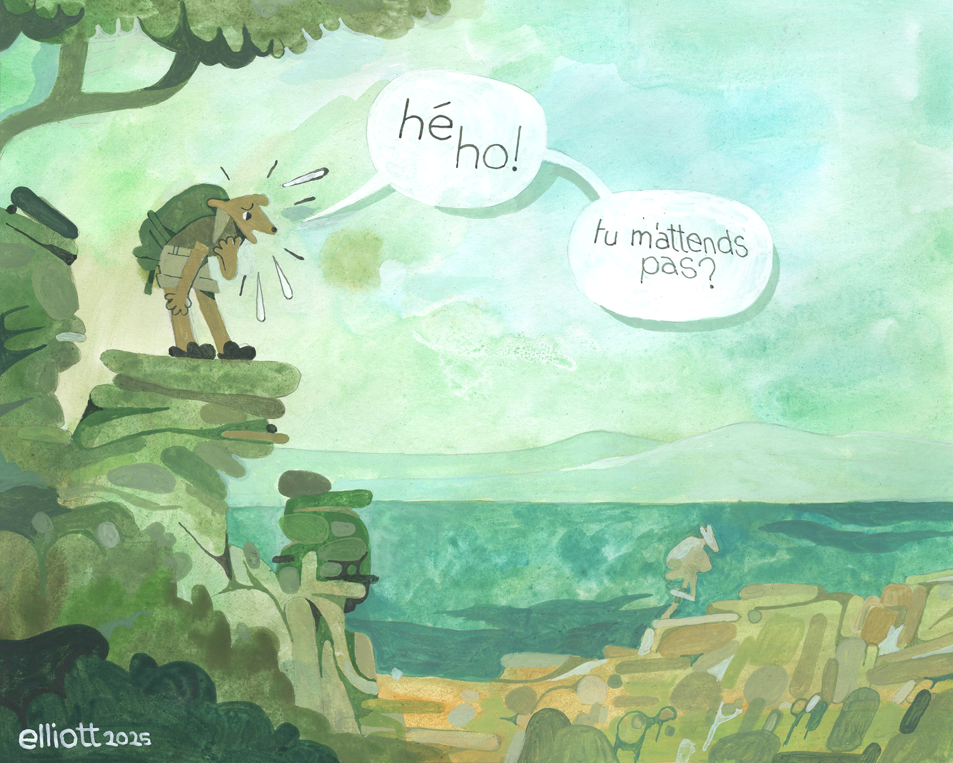 Illustration pour une vente aux enchères au profit du refuge de l'Angoumois