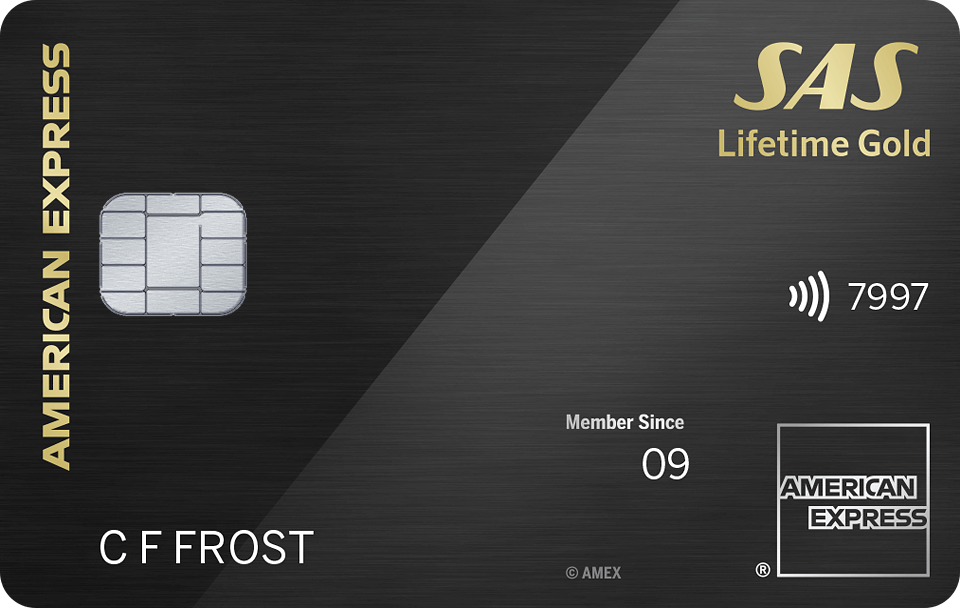 SAS Airlines Lifetime Gold Elite Card — Sweden