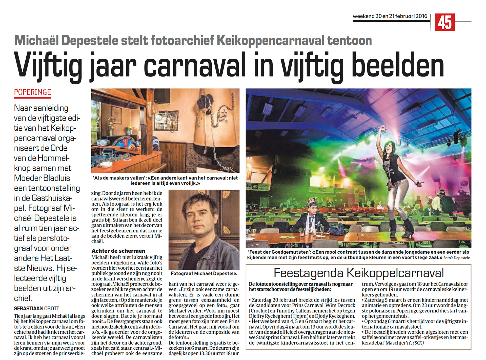 2016 - Het Laatste Nieuws - Vijftig jaar carnaval in vijftig beelden