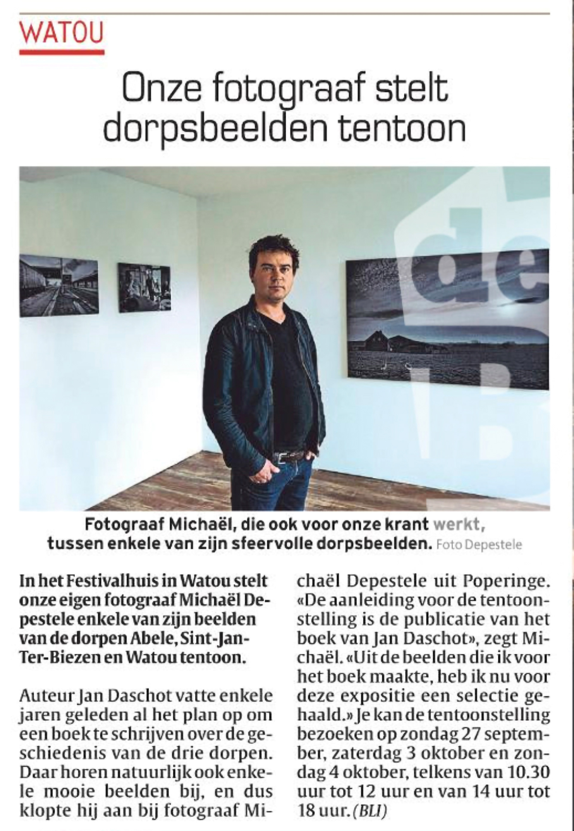 2015 - Het Laatste Nieuws - Onze fotograaf stelt dorpsbeelden tentoon