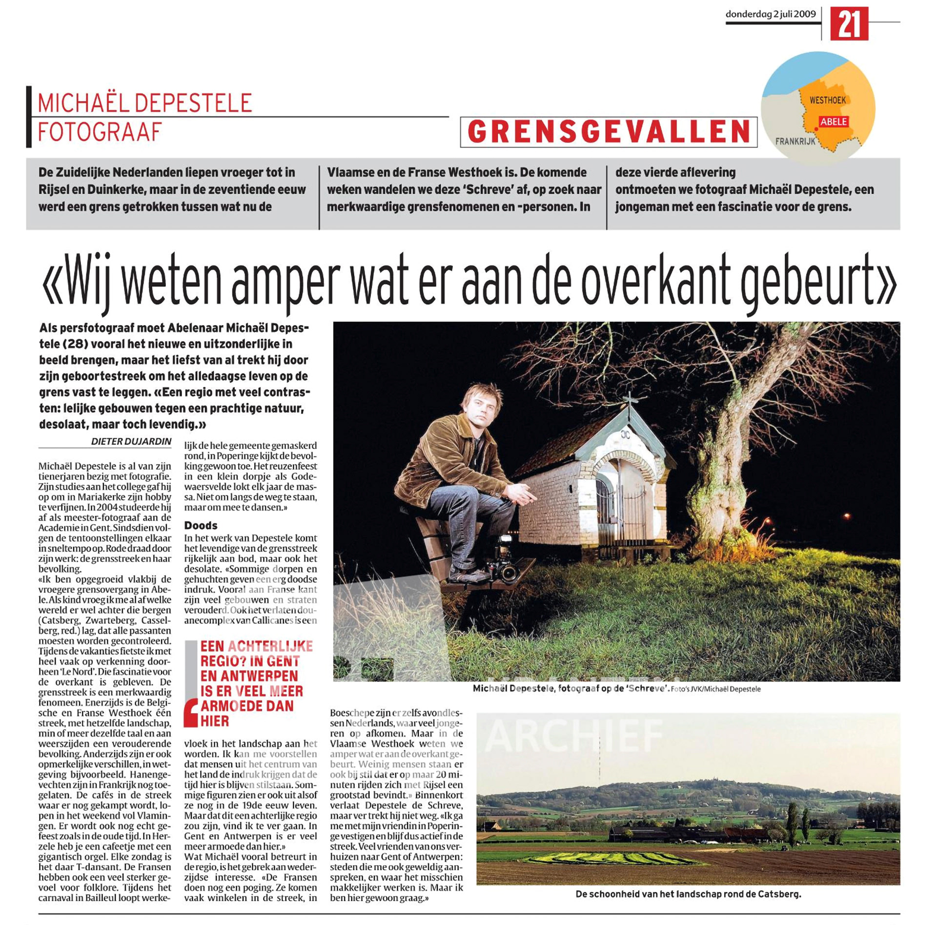 2009 - Het Laatste Nieuws - Grensgevallen - Wij weten amper wat er aan de overkant gebeurt