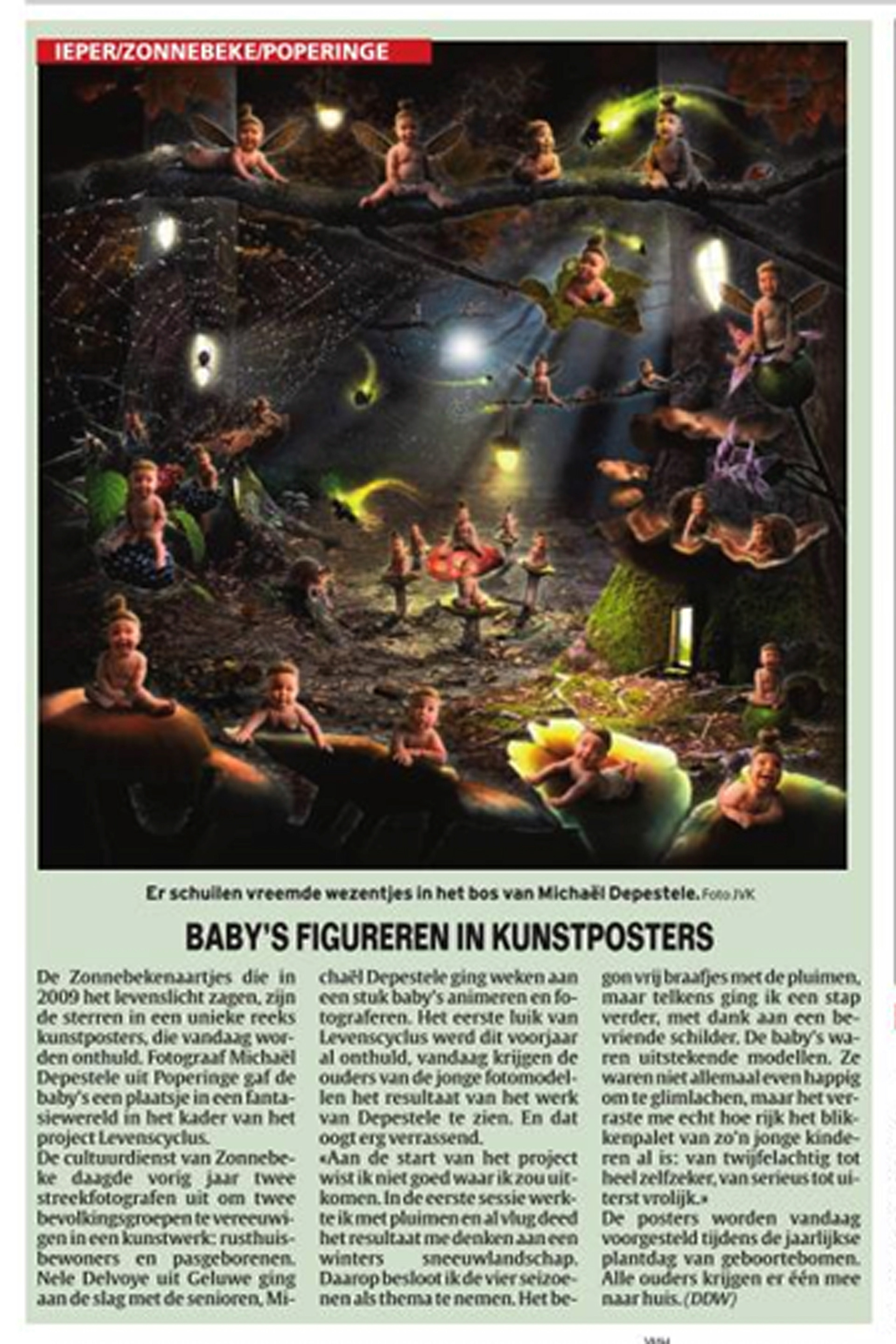 2010 - Het Laatste Nieuws - Baby's figureren in kunstposters