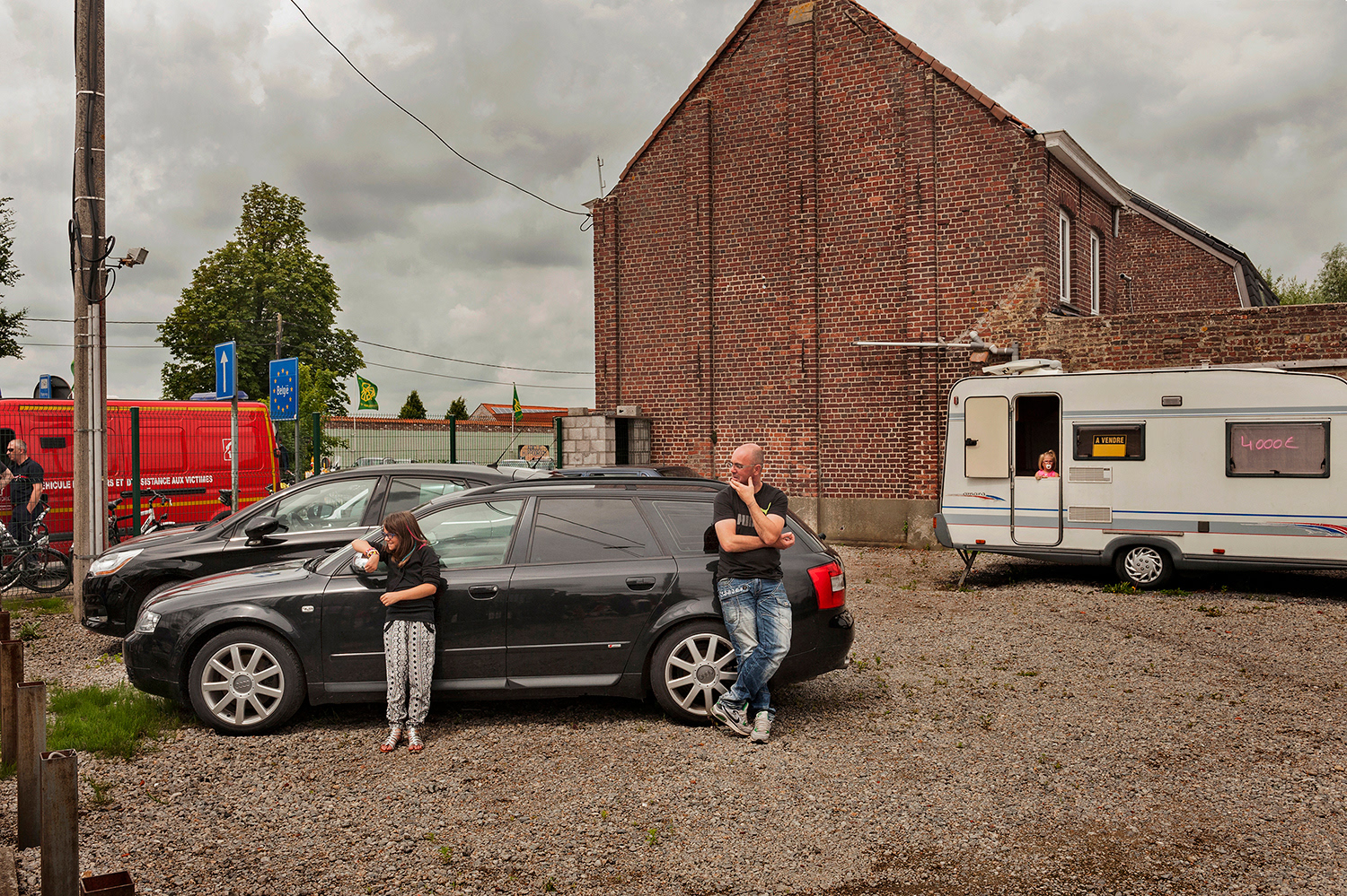 2014 - Abele/Abeele - Kruispunt Frans-Vlaanderenweg met Abelestationsstraat - Doortocht vierde etappe 'Tour de France'