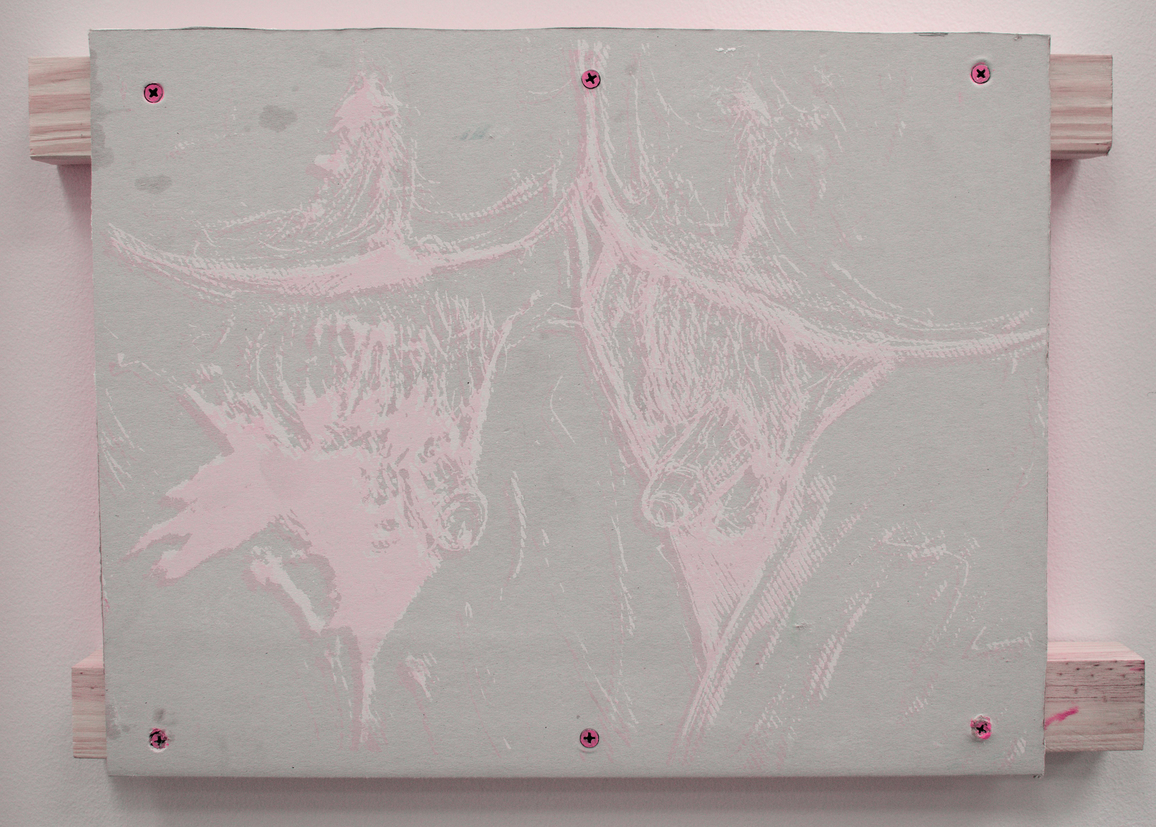 Studfinder IV | Screen Print on Drywall | Variable Size 