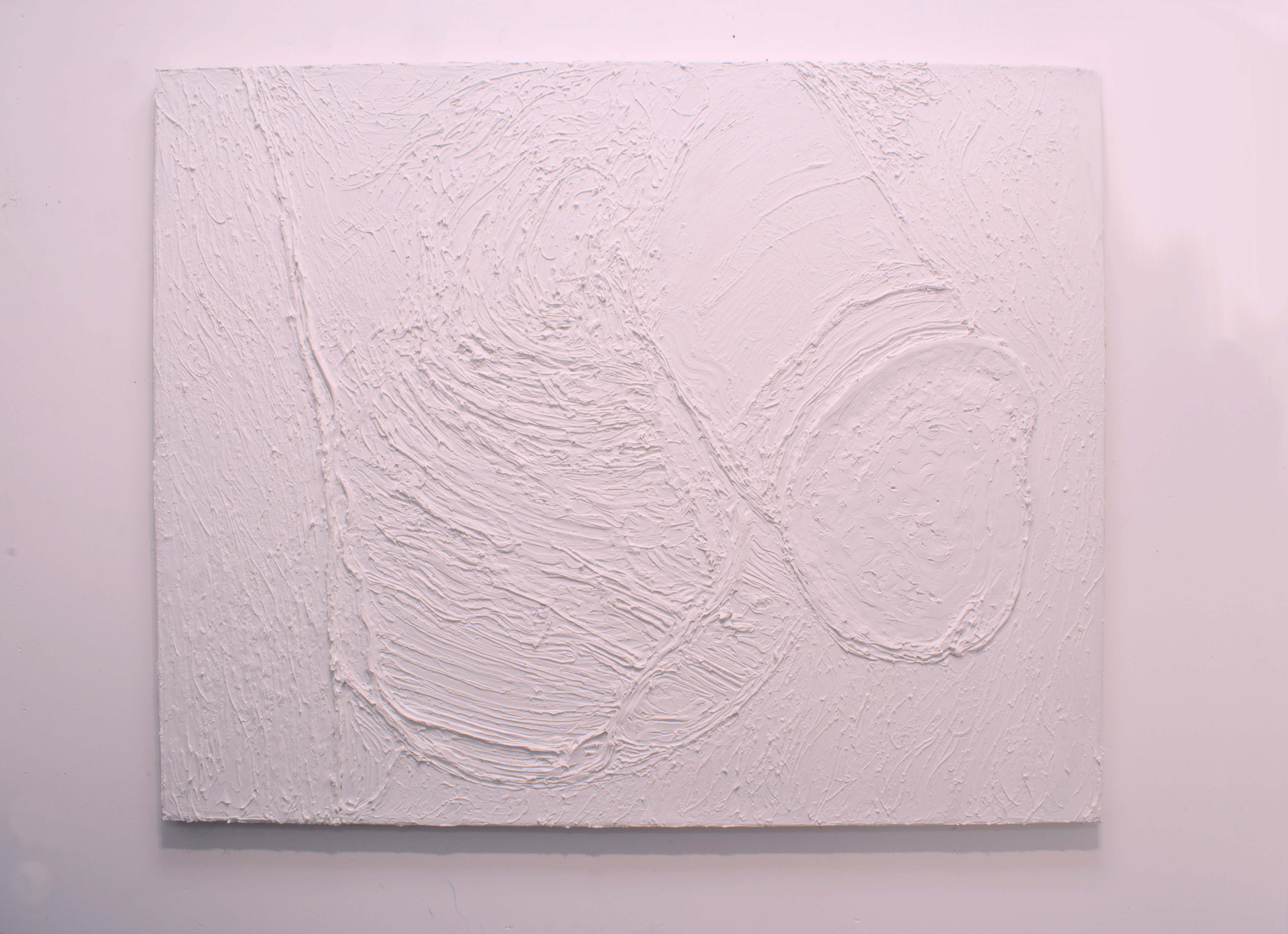 Untitled (Caulk) | Caulk on Canvas | 48"x60"