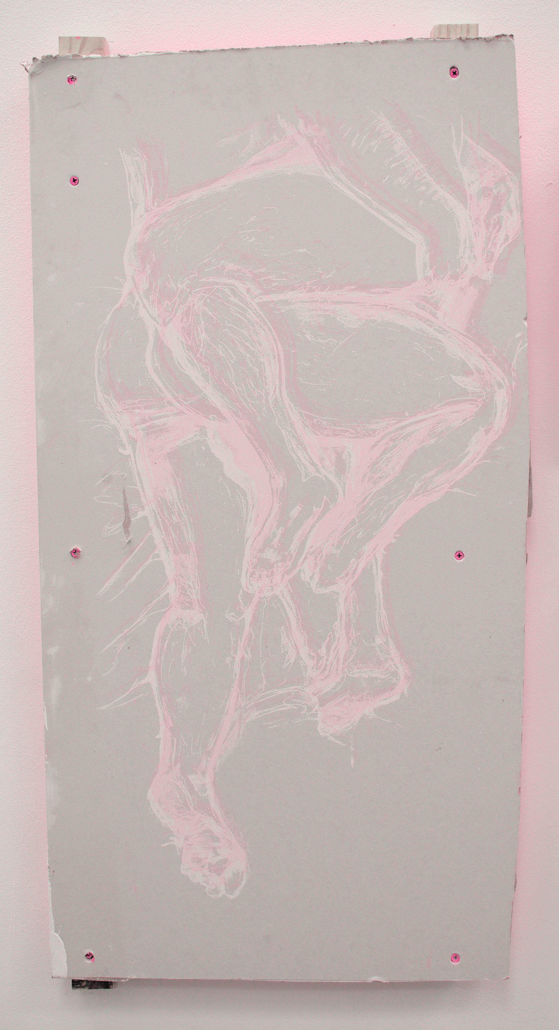 Studfinder I | Screen Print on Drywall | Variable Size 