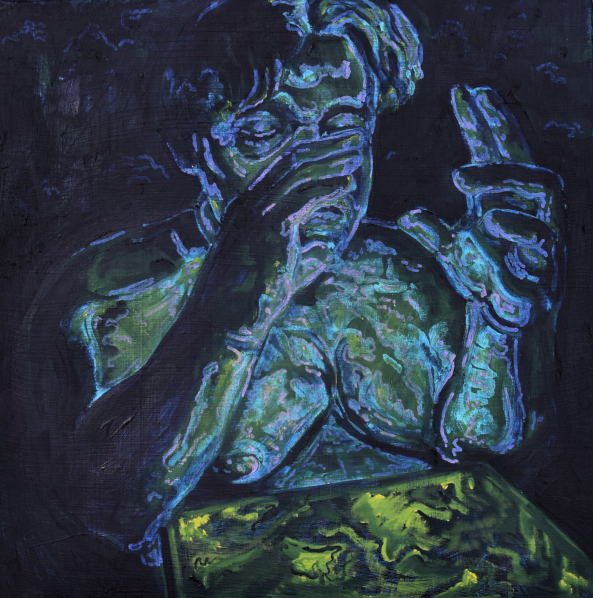 Manifest | Oil and Acrylic on Wood Panel | 8"x8"