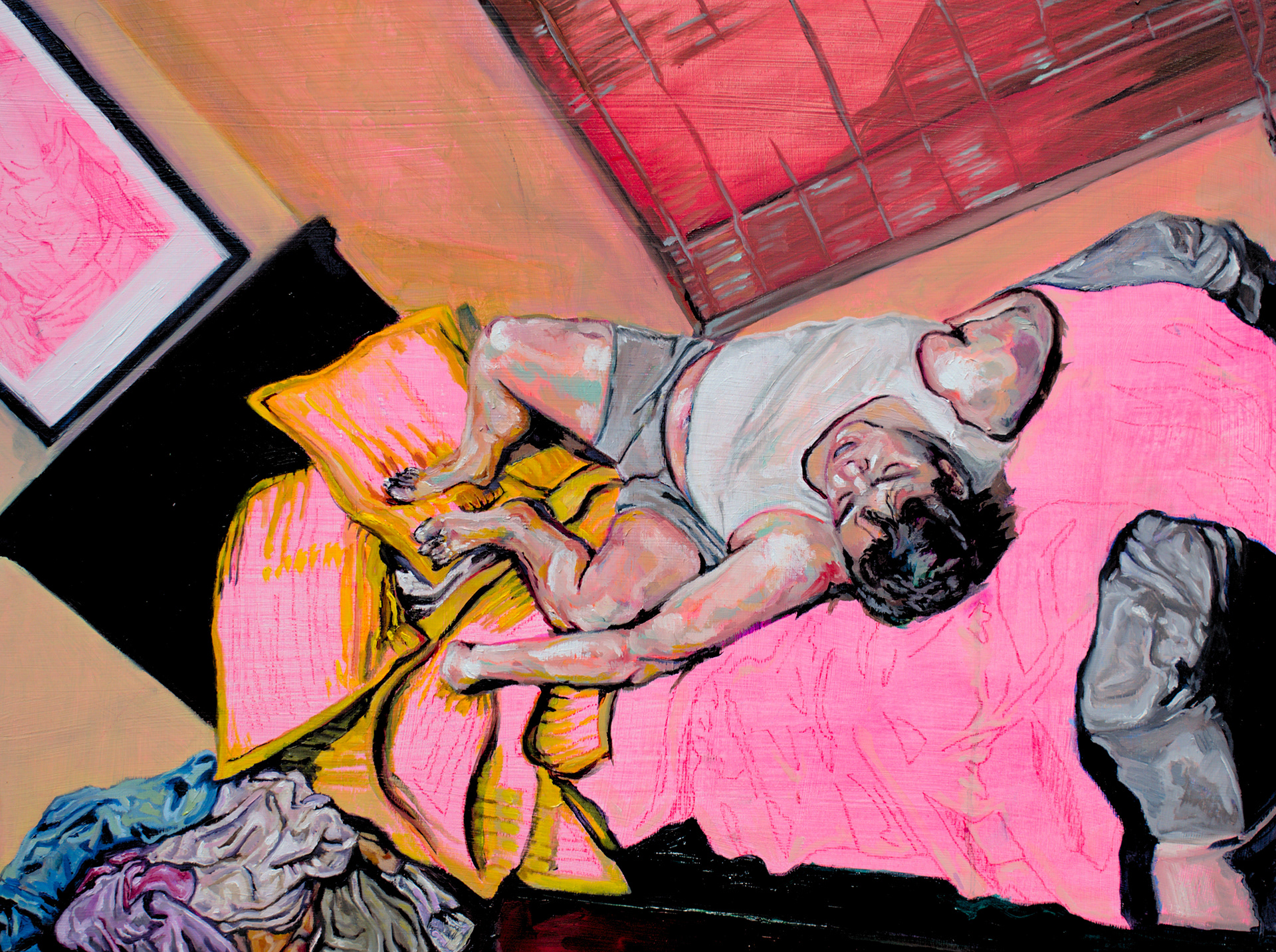 Boxer Briefs | Oil on Wood Panel | 24"x18"