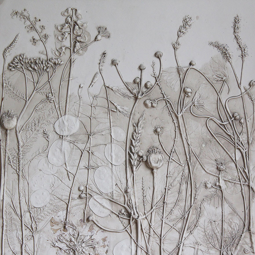Floral Plaster Castings by Rachel Dein