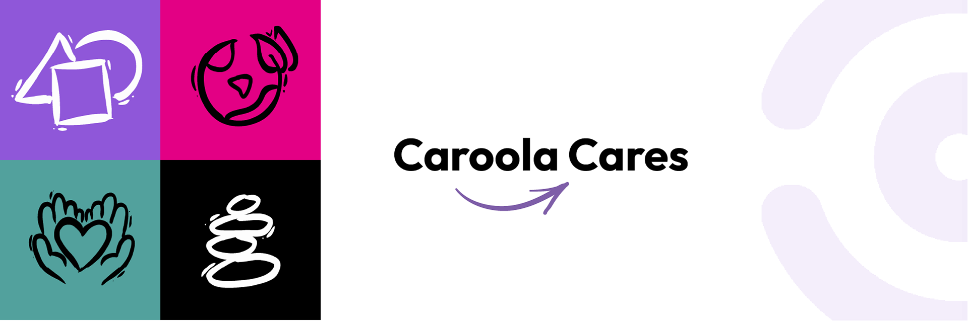 graphic created for the Caroola Cares monthly newsletter