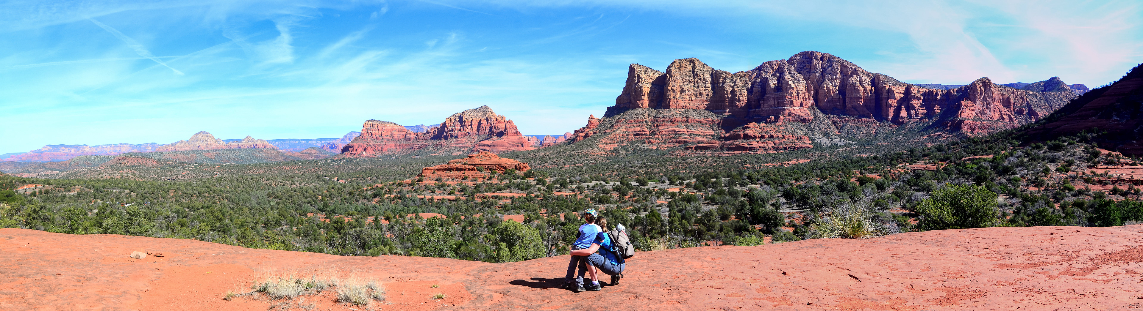 Candice and Sebastian Smit looking over the stunning landscape surrounding Sedona, Arizona.
