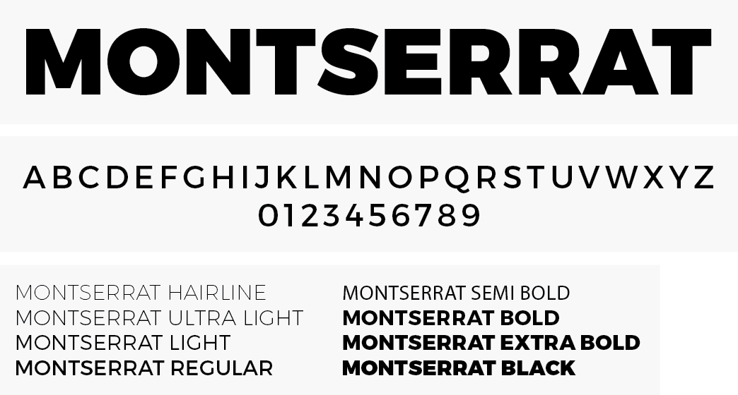 Montserrat typography sample text