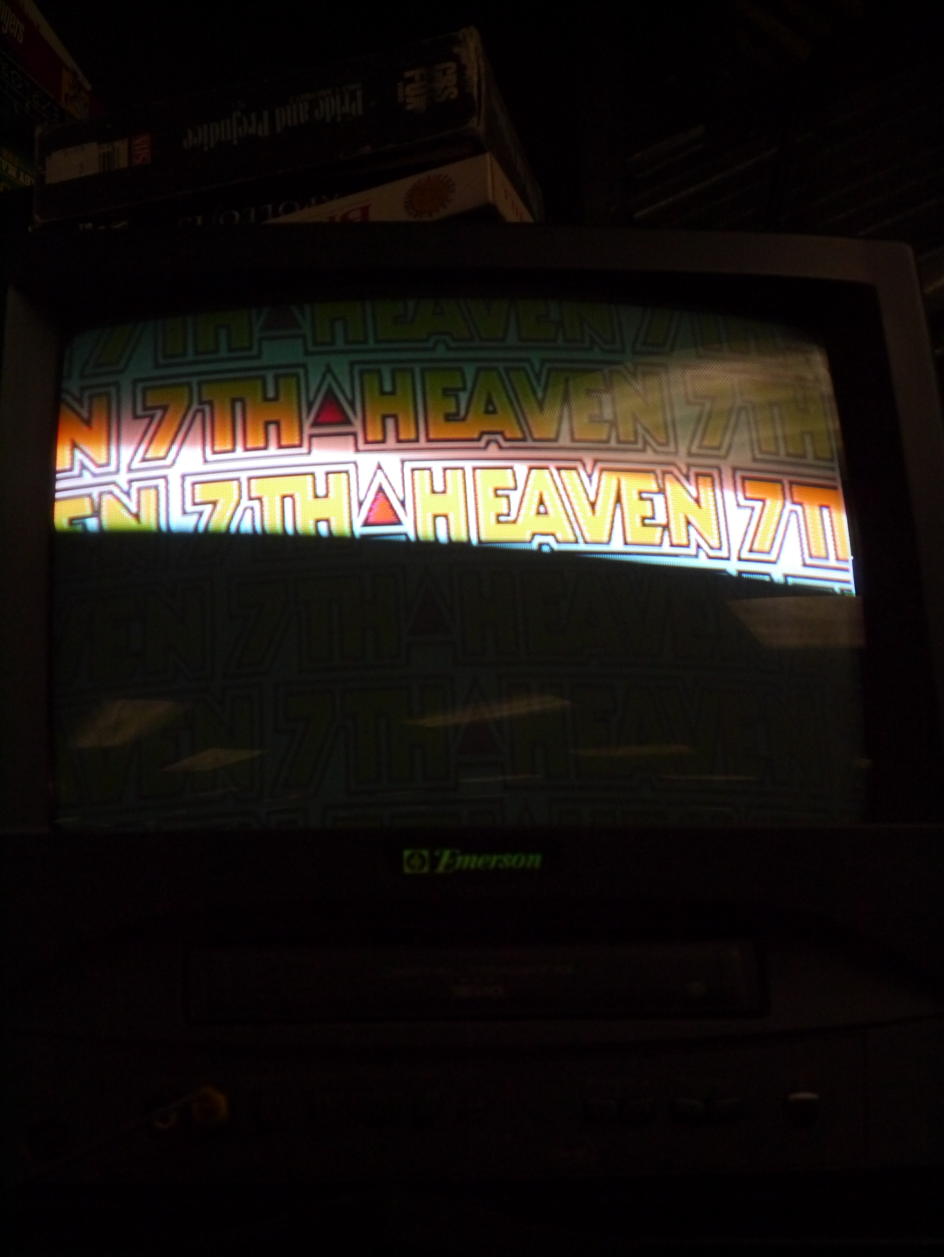 7th Heaven's logo displayed on a CRT screen; December 31st, 2023.