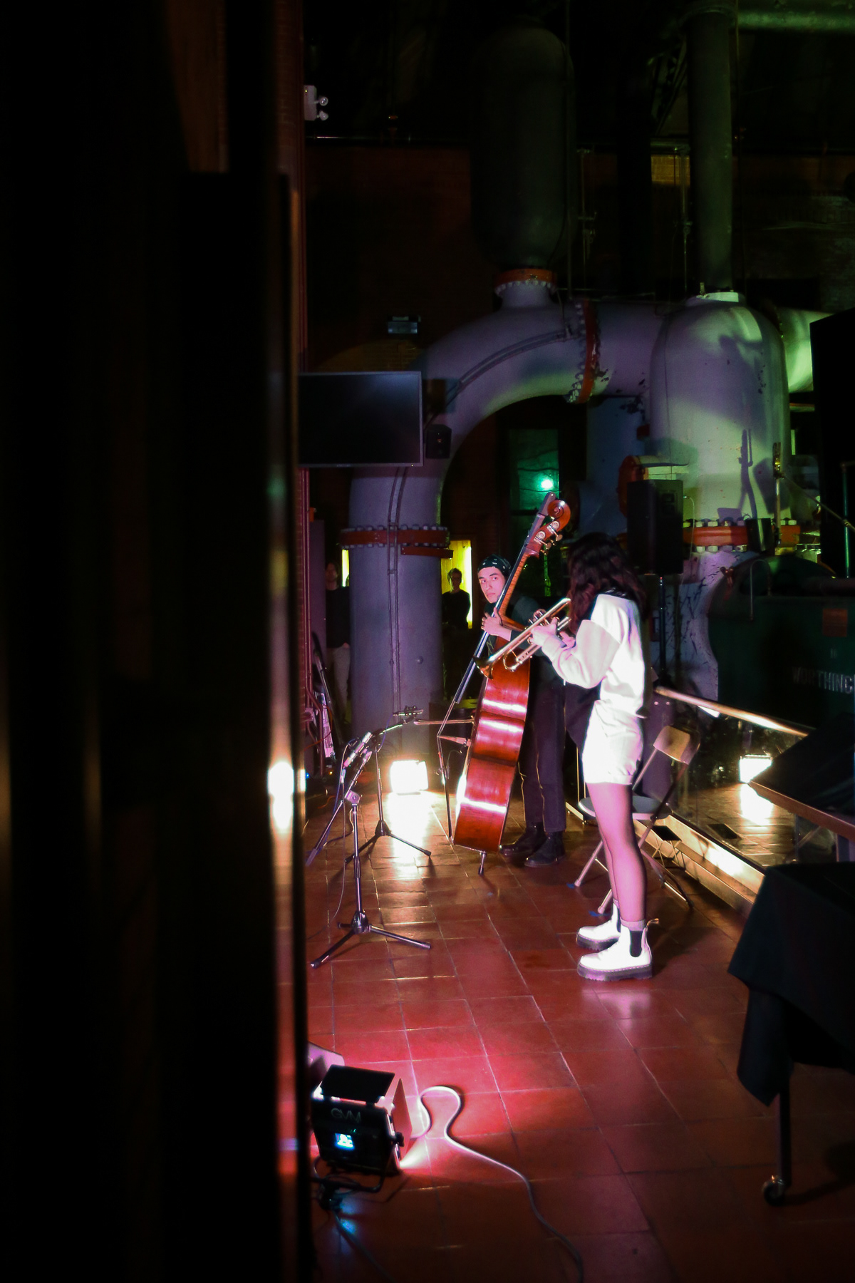 Kelly Bray & Diego Martinez playing Night 1 of Non-Event's Waterworks Festival 2025 at the Metropolitan Waterworks Museum; April 25th, 2025.