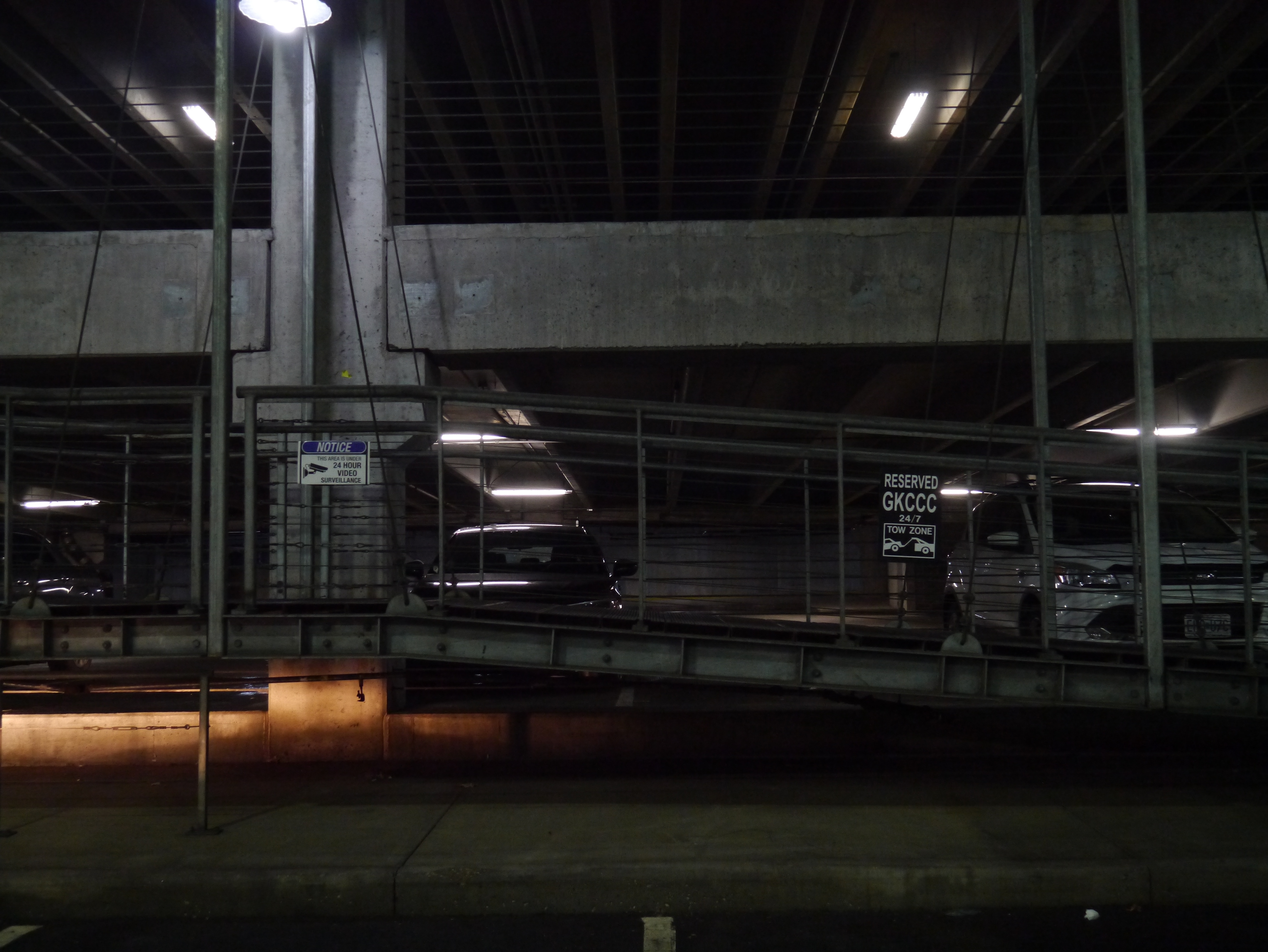 Parking garage underneath Union Station in Kansas City, MO; December 31st, 2023.