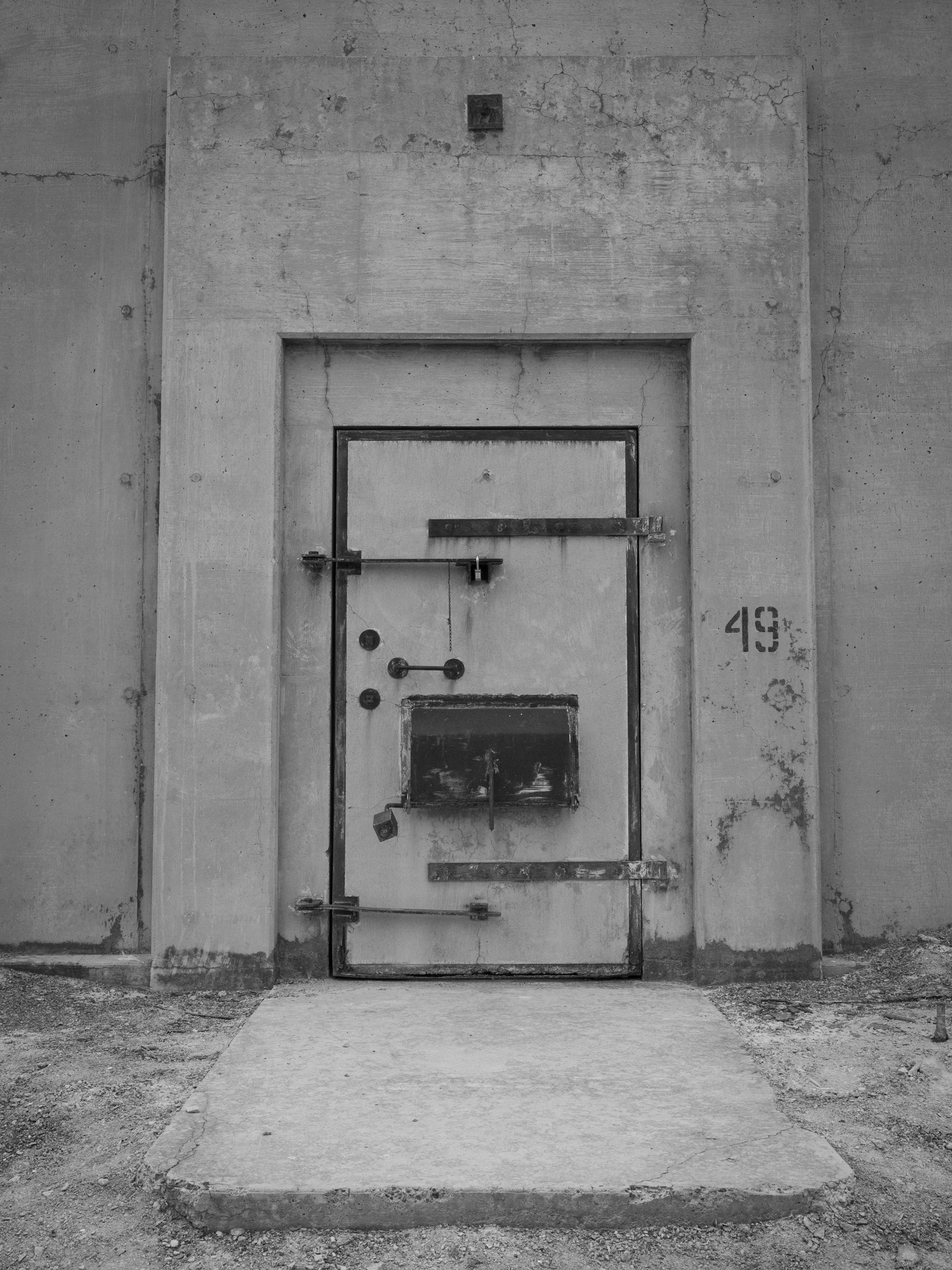 Door to weapons storage facility.