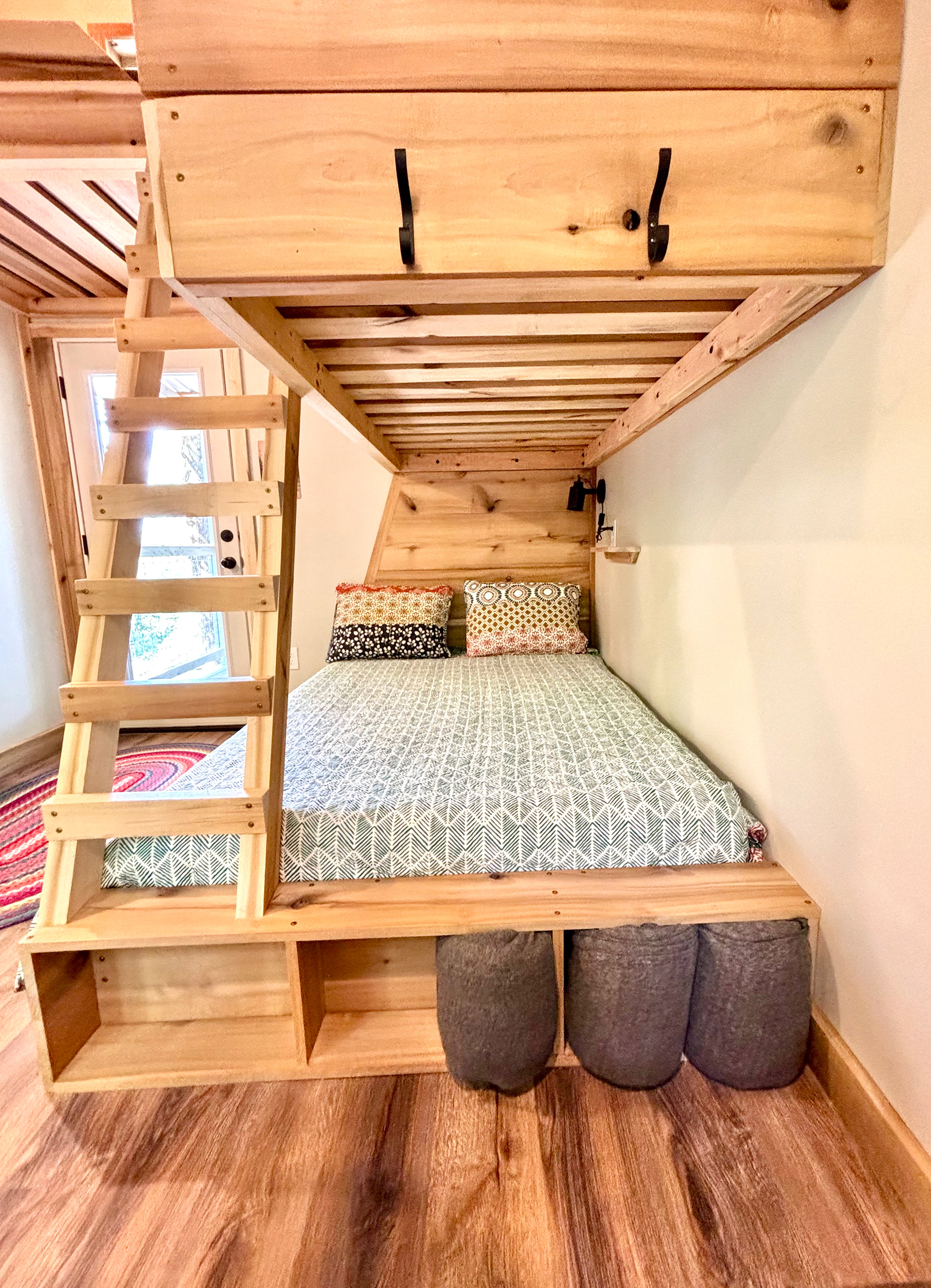 The Box Turtle: sleeps 4 (shown- full size bottom bunk)