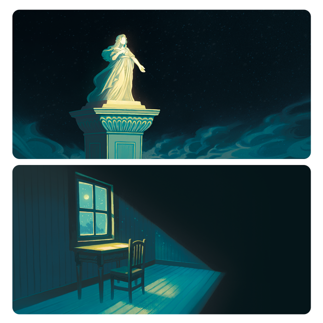 舞台「月夜の人形」パンフレット扉/挿絵