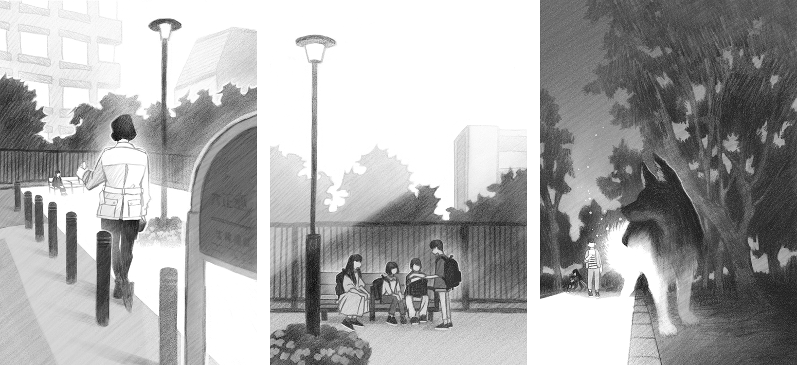 翔の四季 春 見えるもの見えないもの 挿し絵