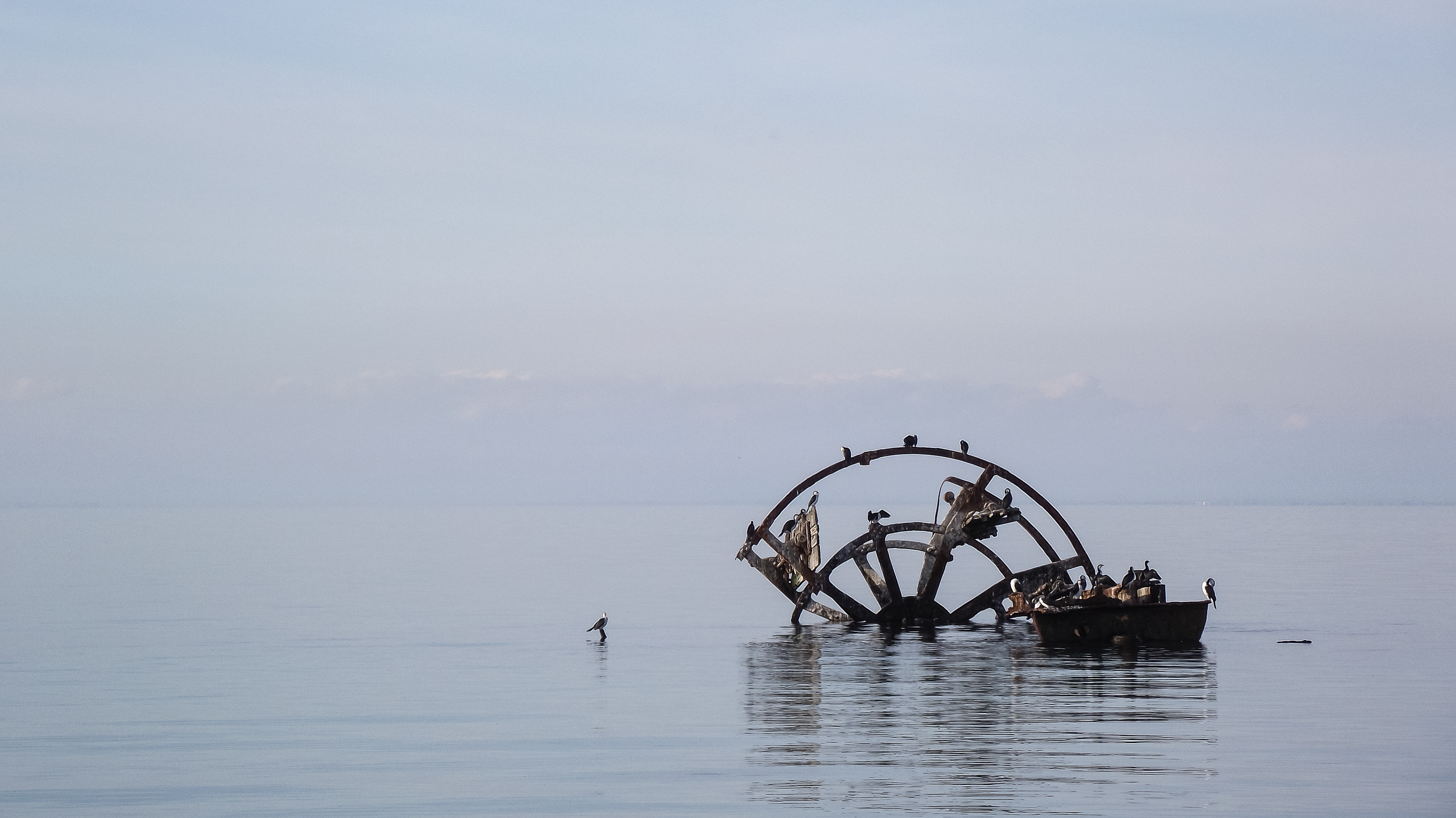 Wreck of the paddlesteamer "Ozone". Indented Head, Victoria, Australia.