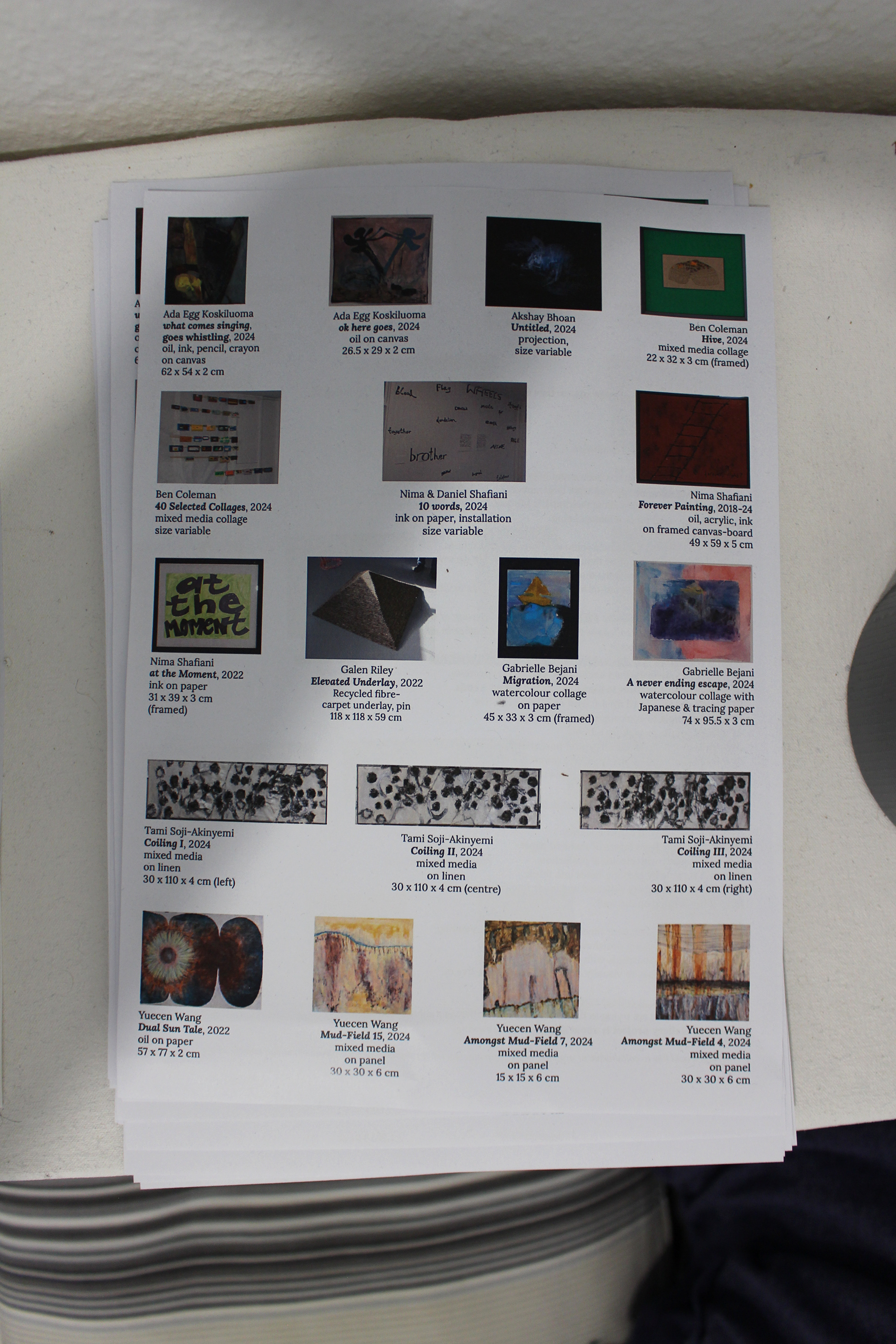 Painting (at the moment) text with artworks