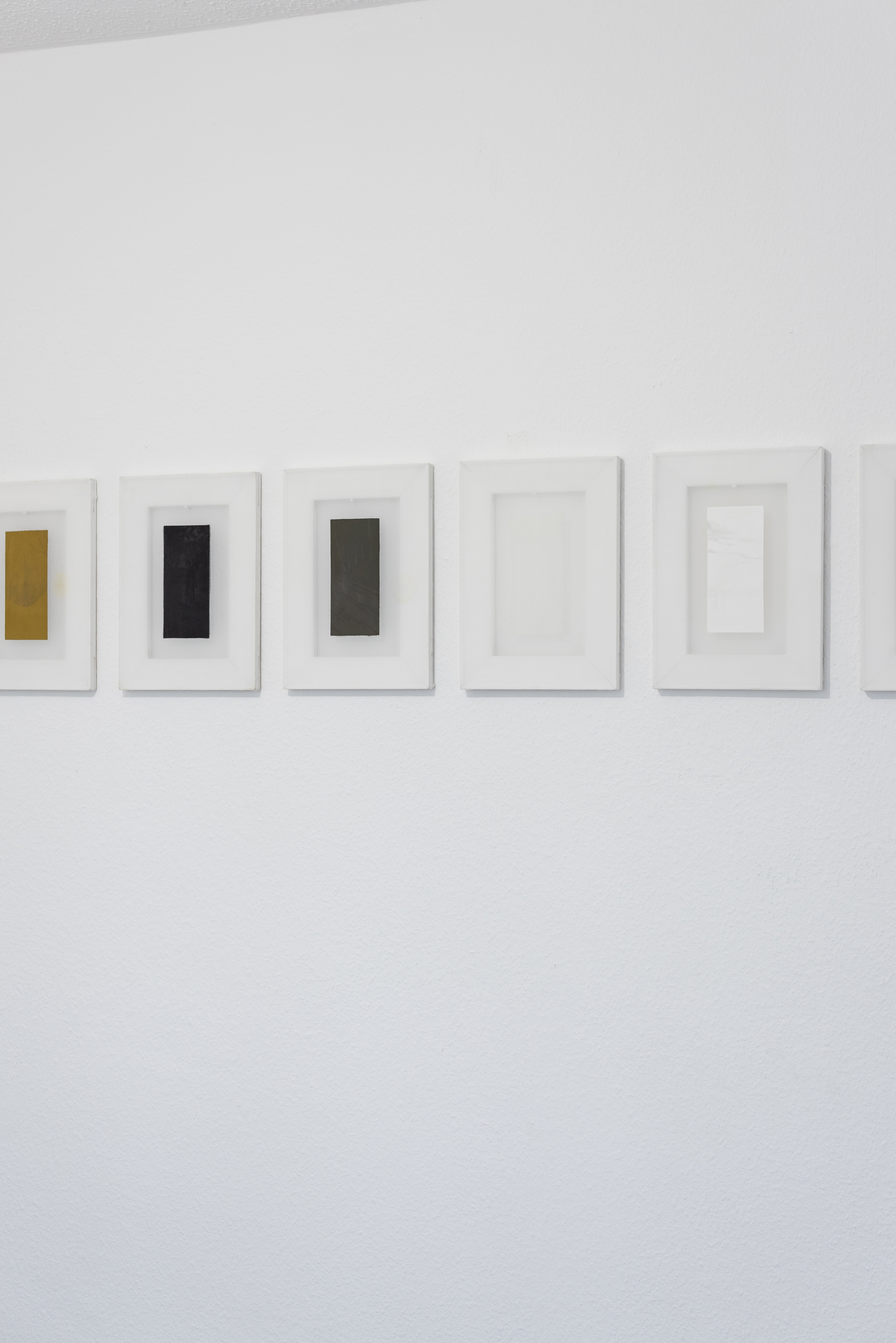 Sarah Tew - 'Test Site Series (Monte Cereci)' - 2024 - metalpoint on prepared chiffon - 186 x 46 cm